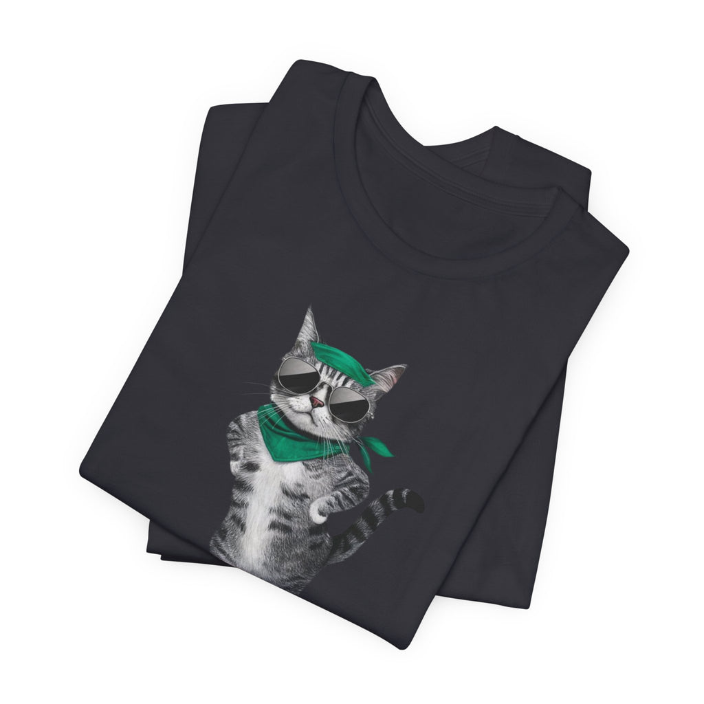 Skateboarding Cat Tee | Cool Cat on Skateboard Shirt