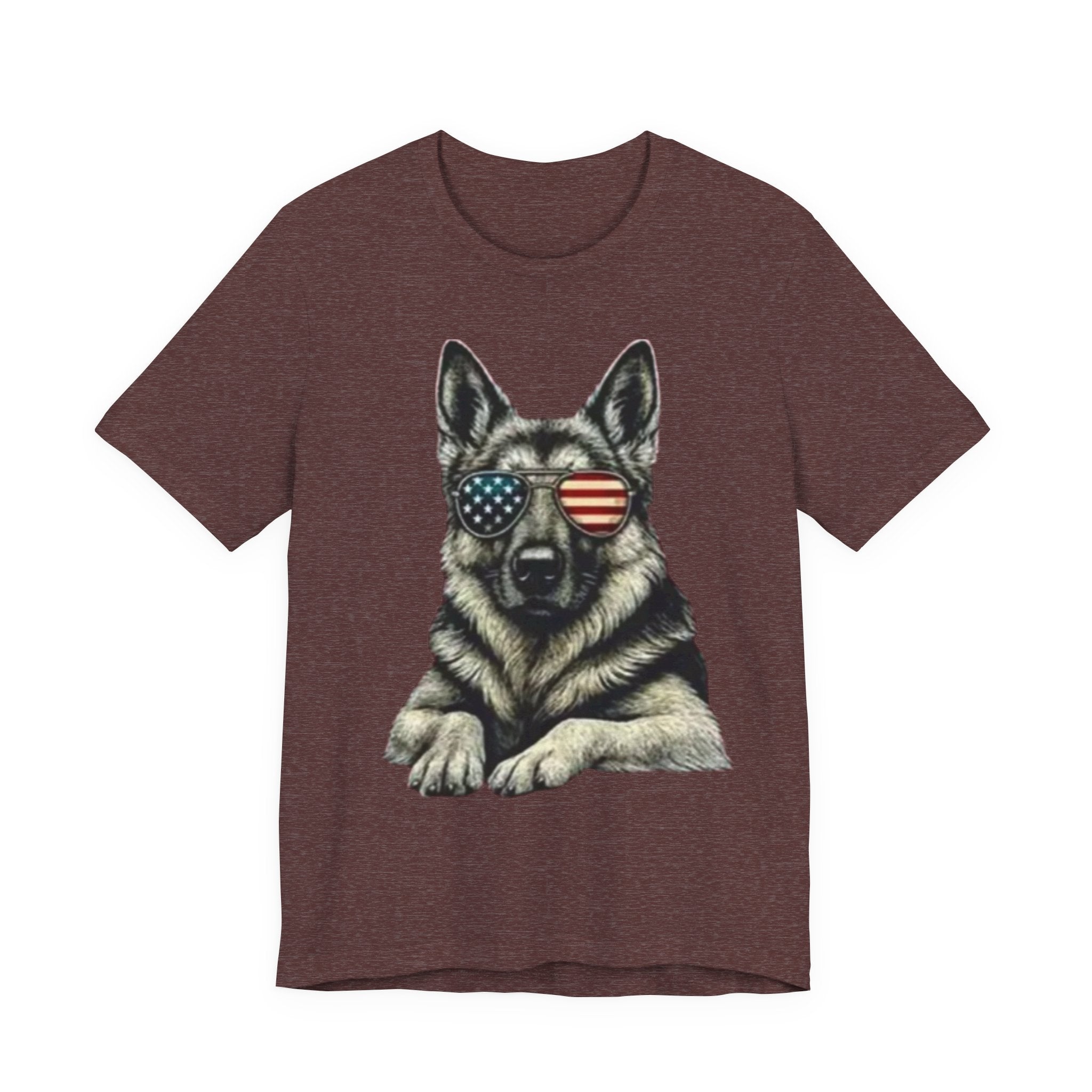 German Shepherd, American Flag Sunglasses German Shepherd T-Shirt