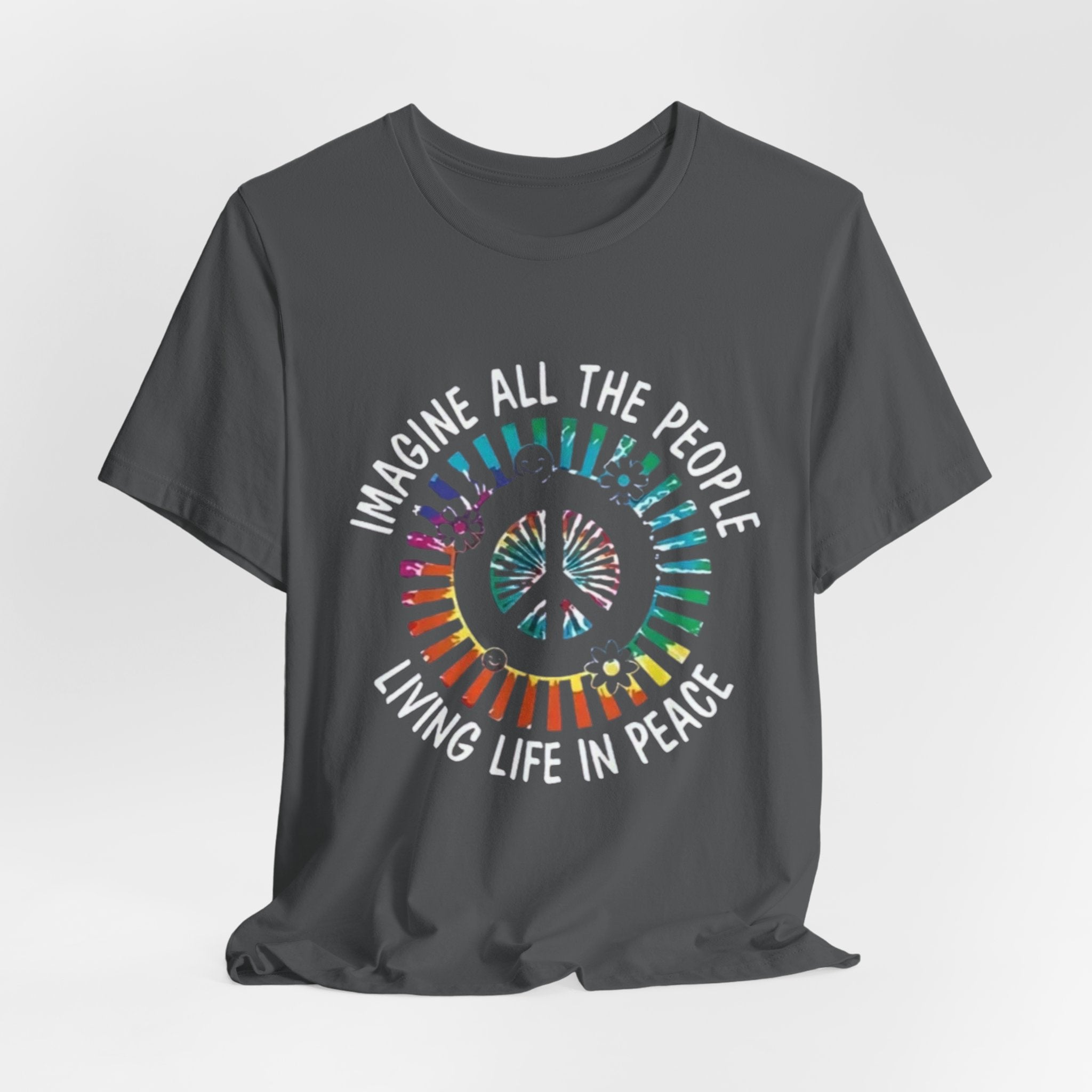 Unisex Peace Graphic Tee, Inspirational T-Shirt for Mindful Living, Ideal Gift for Festivals, Music Events, and Holidays