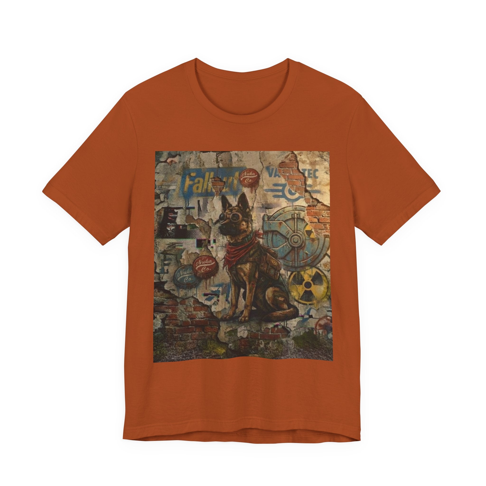 Fallout Dog Street Art T‑Shirt — Retro Post‑Apocalyptic Graffiti Tee