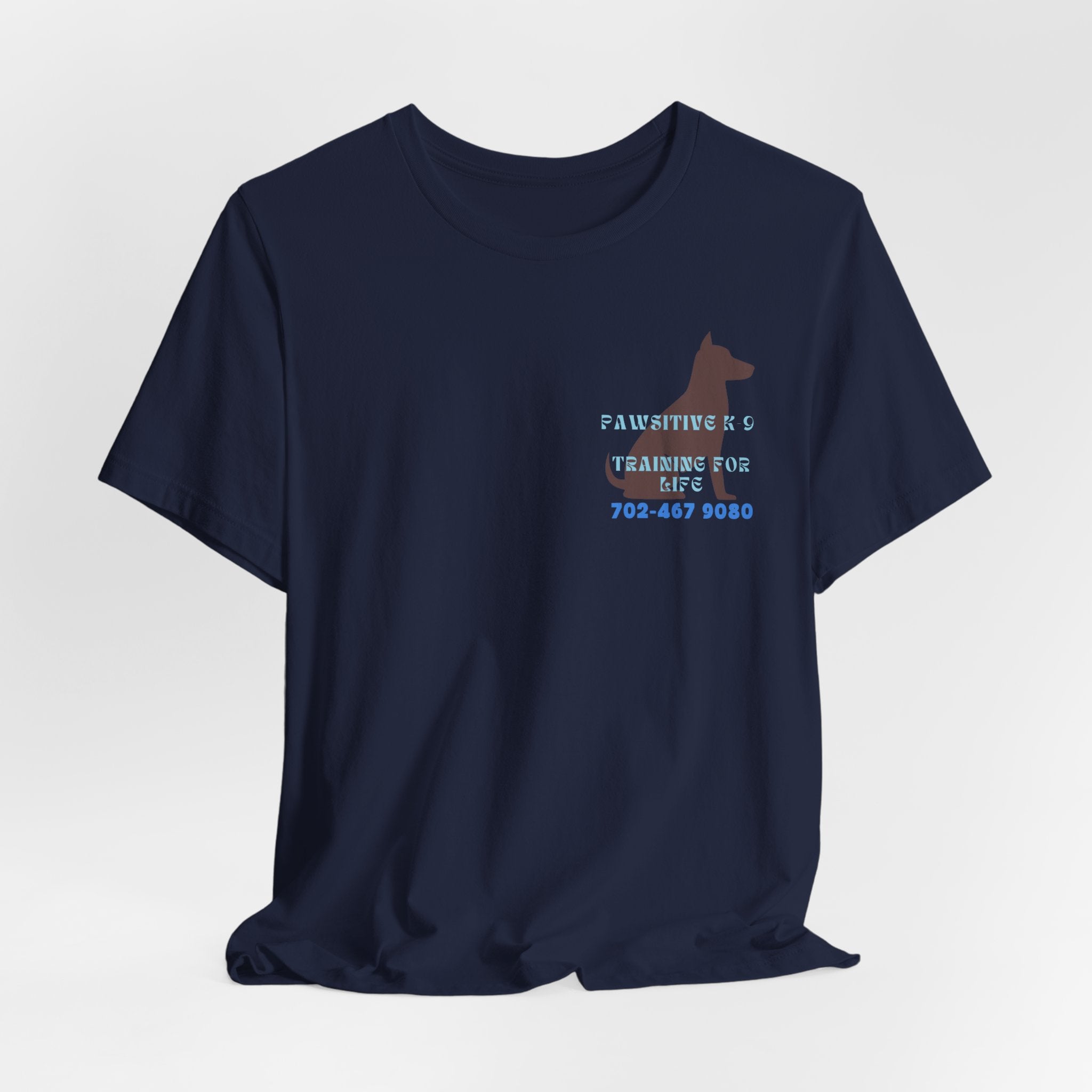 Dog Training T‑Shirt — “Pawsitive K9 Training for Life” Tee with Contact Number