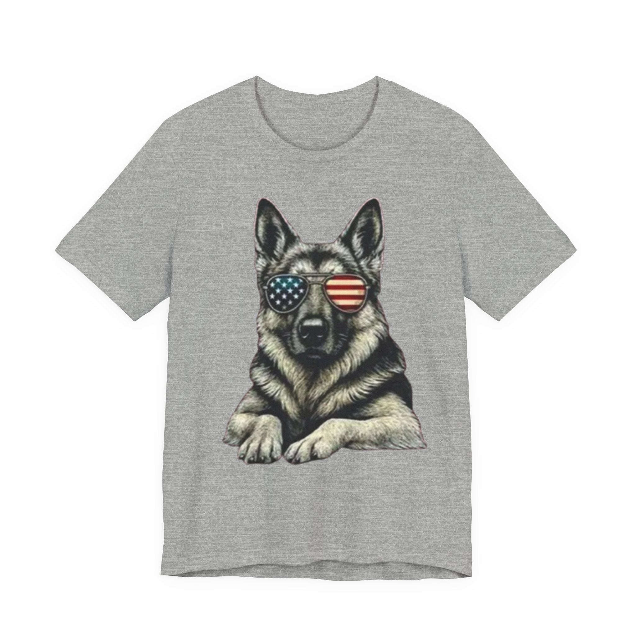 German Shepherd, American Flag Sunglasses German Shepherd T-Shirt
