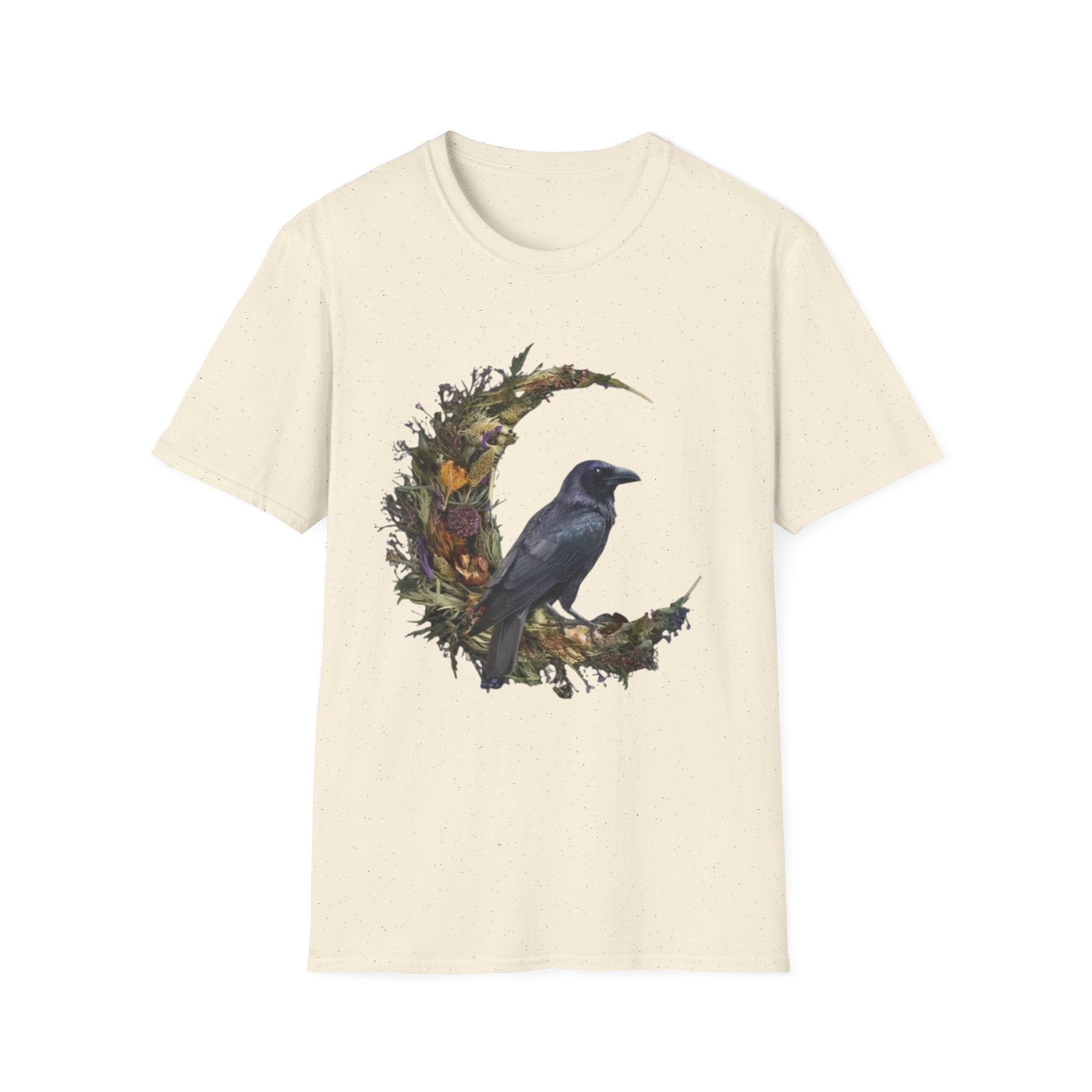 Black Raven Nature Unisex T-Shirt | Boho Style Tee, Gift for Nature Lovers, Casual Wear, Eco-Friendly Fashion