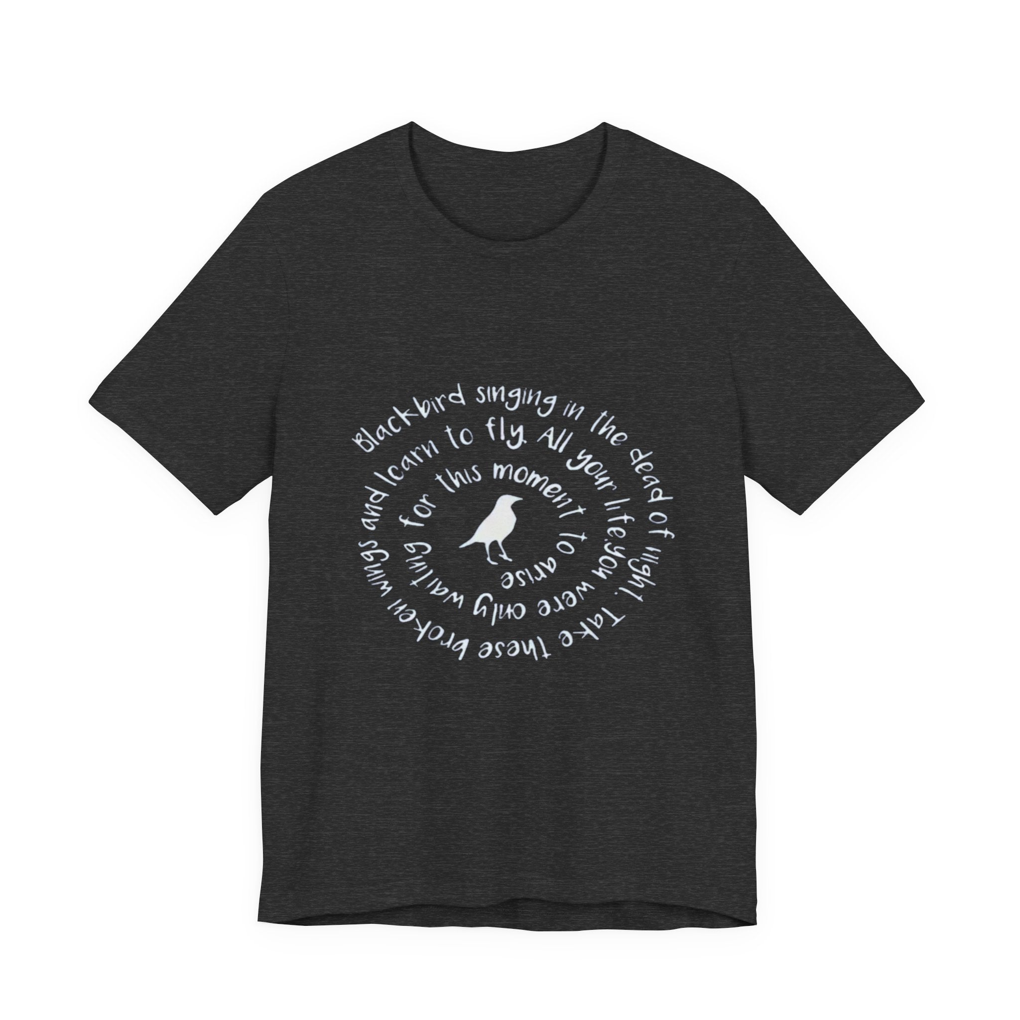 Circular Bird Quote Tee | White Short Sleeve T-Shirt