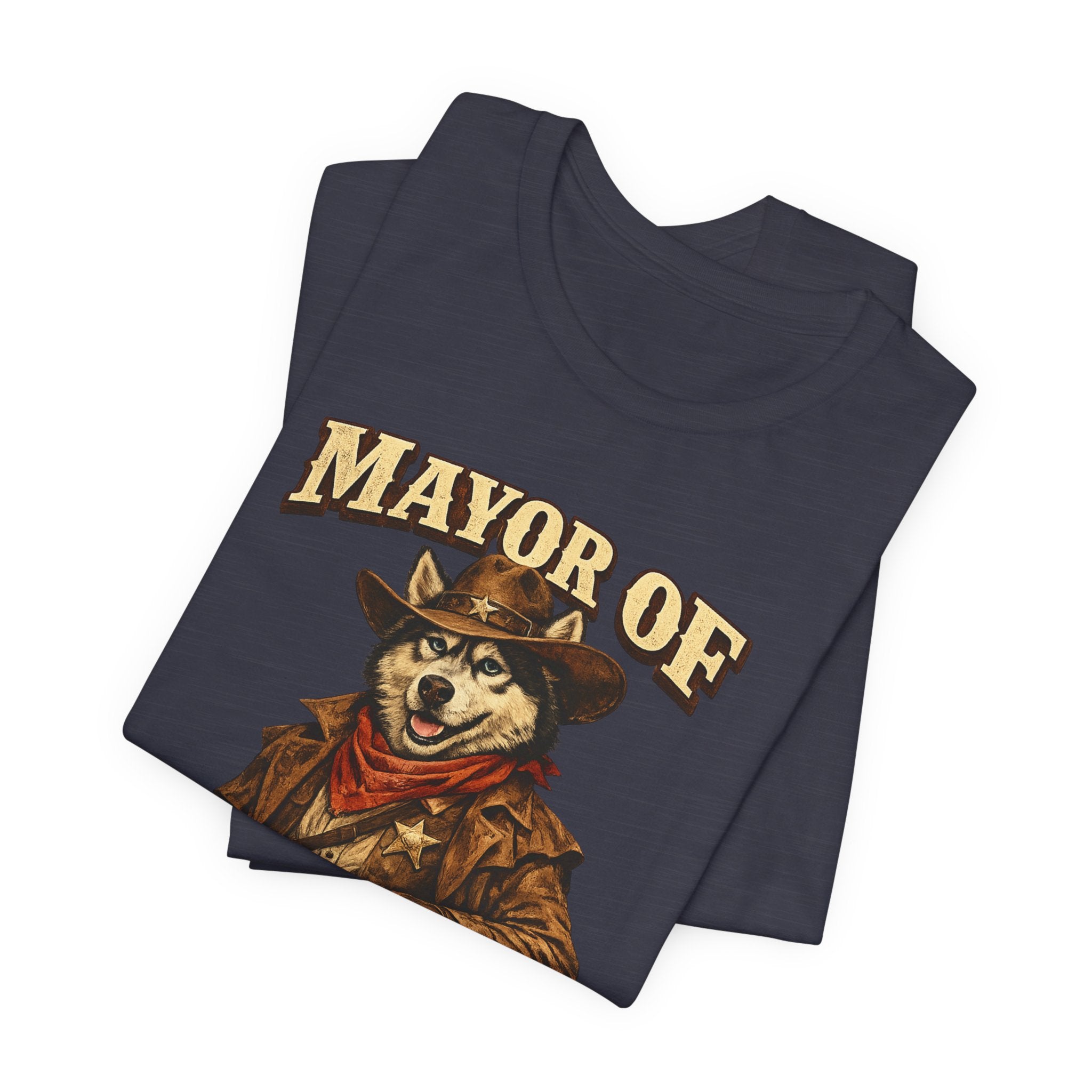 Mayor of Yapsville T-Shirt | Cowboy Dog Illustration, Western Humor