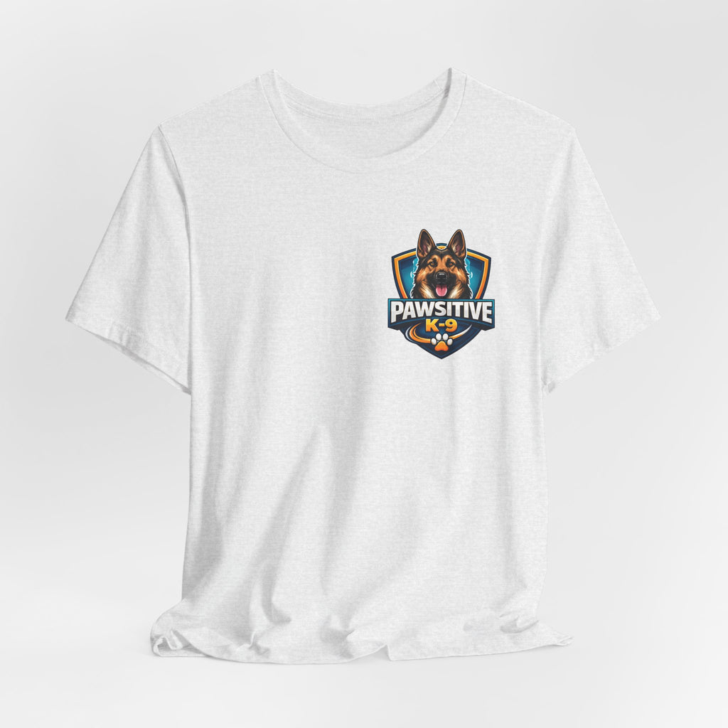 Pawsitive K-9 Dog Training Tee — "Pawsitive" Logo & Phone Number