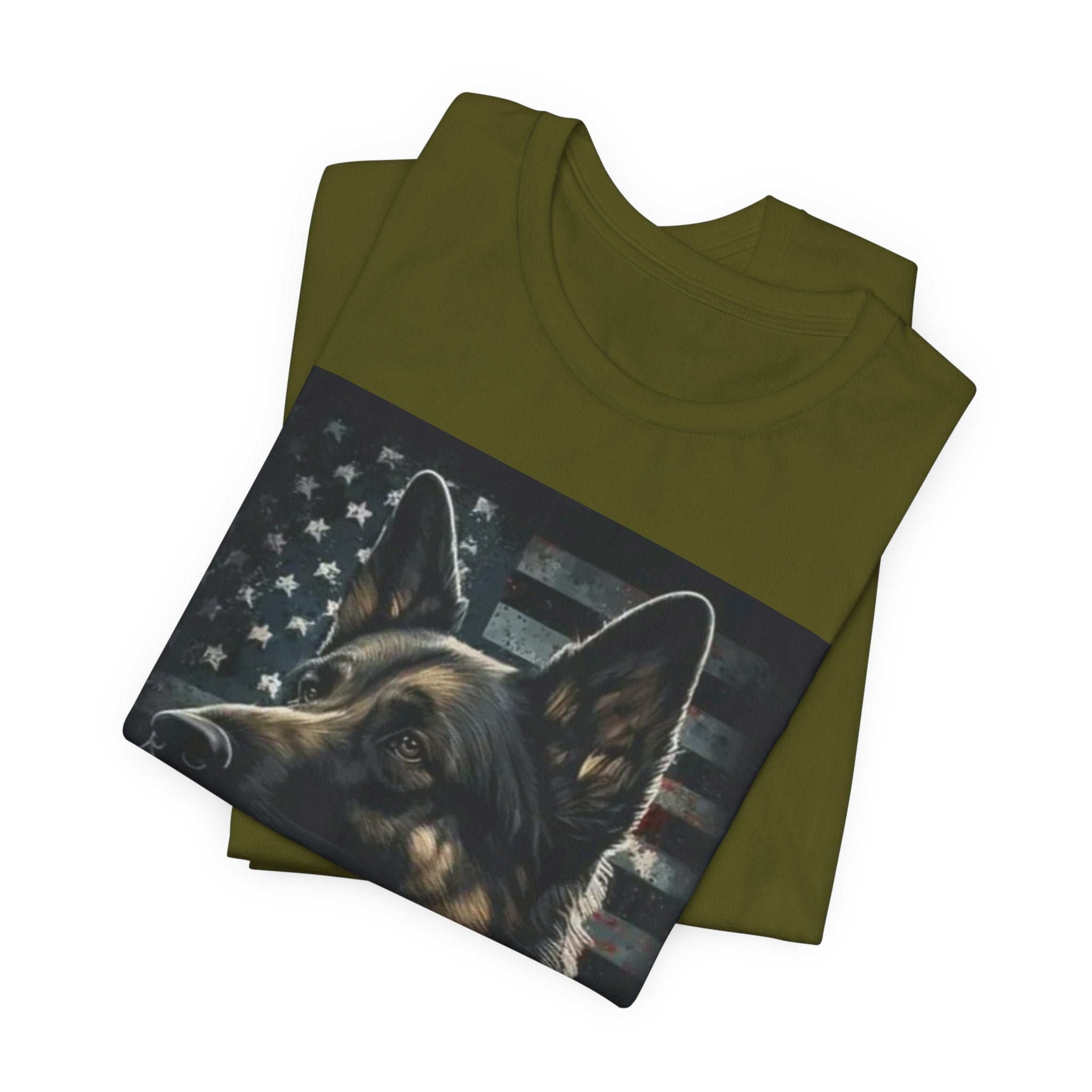 German Shepherd Patriotic Tee — Dog Lover American Flag Shirt
