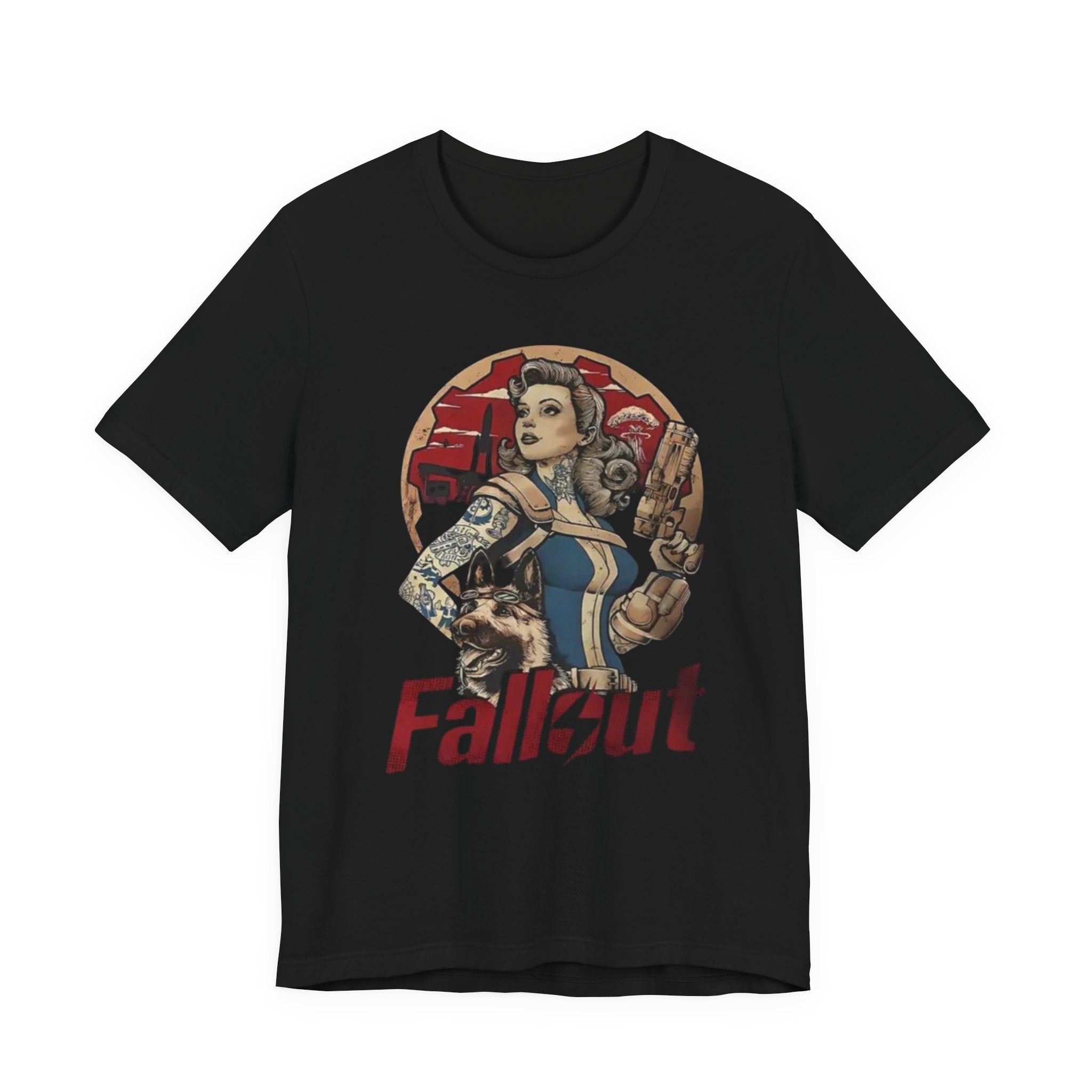Fallout Pin-Up T‑Shirt — Vintage Vault Girl Retro Video Game Tee