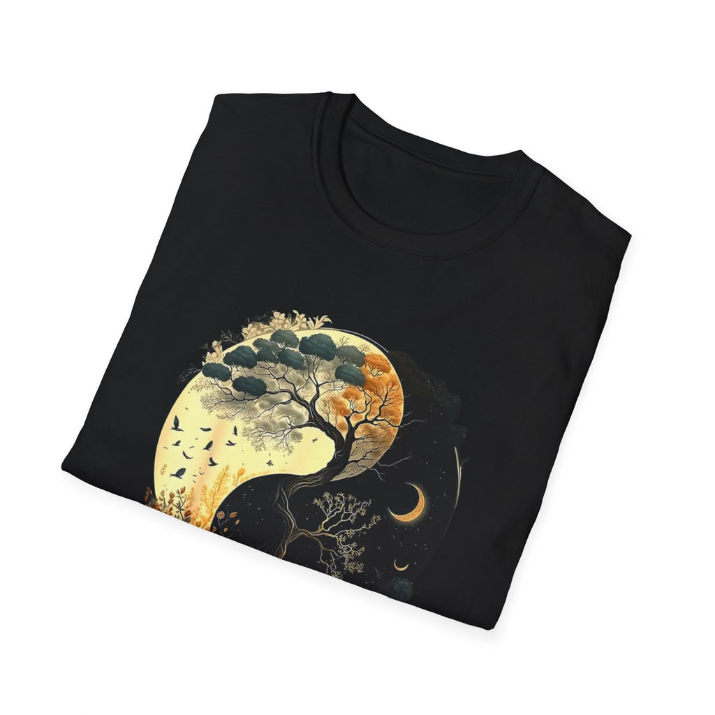Yin Yang Tree of Life T-Shirt — Day & Night Nature Graphic Tee