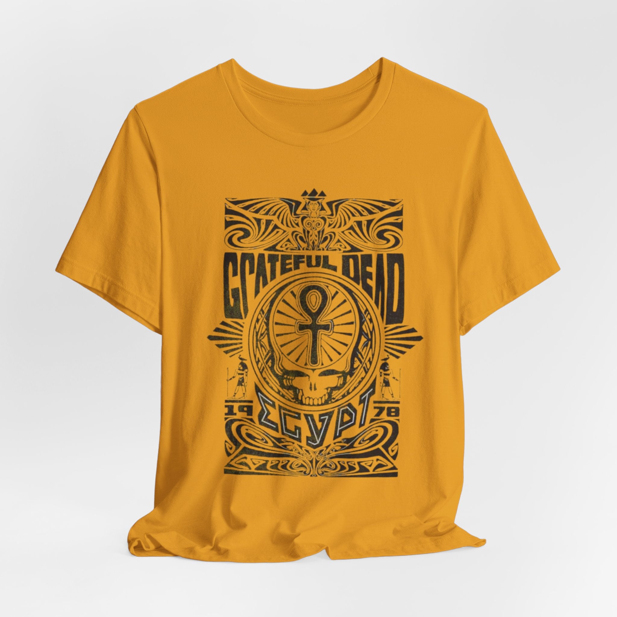 Grateful Dead Skull Ankh Graphic Tee | Vintage Band Poster Style