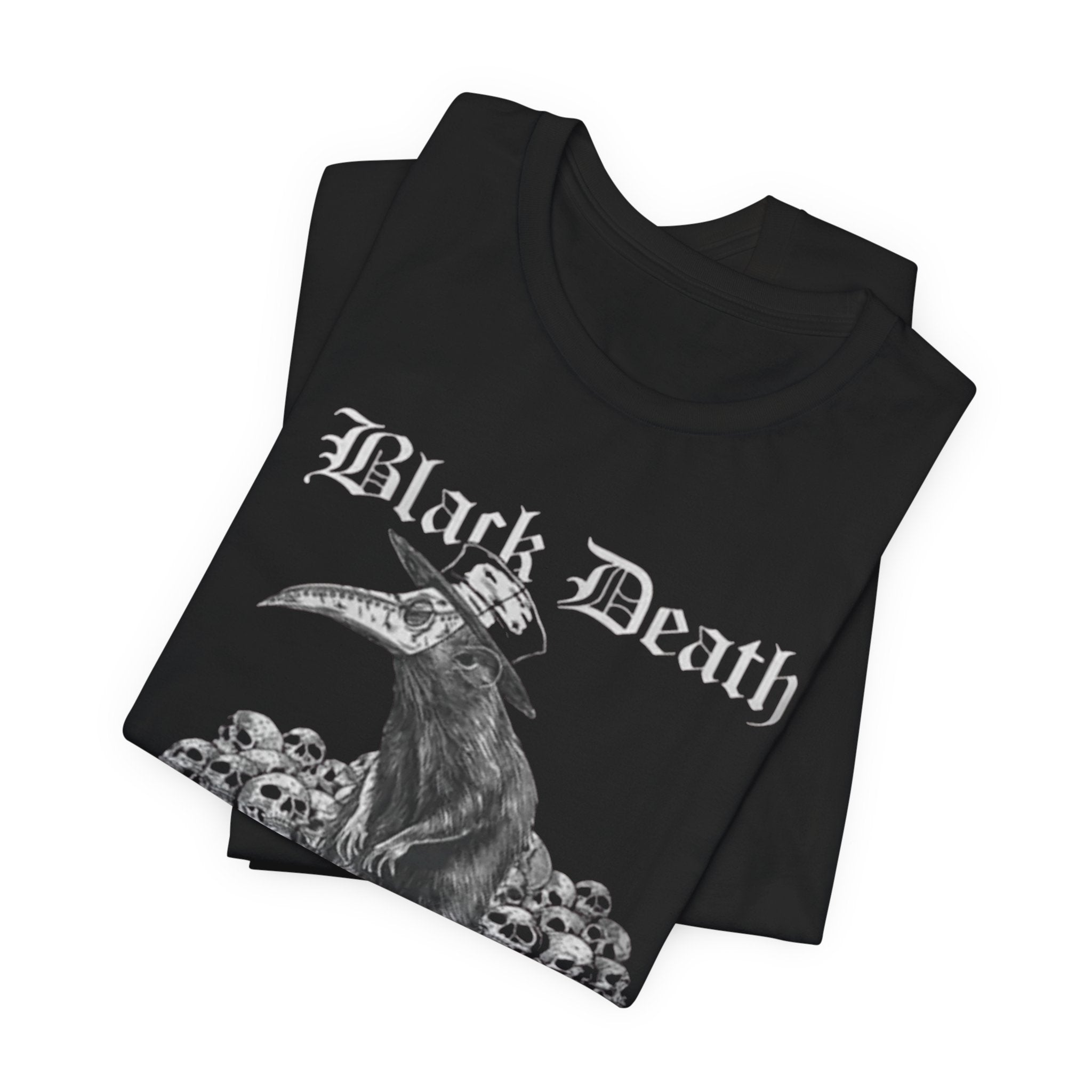 Black Death Plague Doctor crow European Tour T-Shirt | 1347-1351 gothic tee