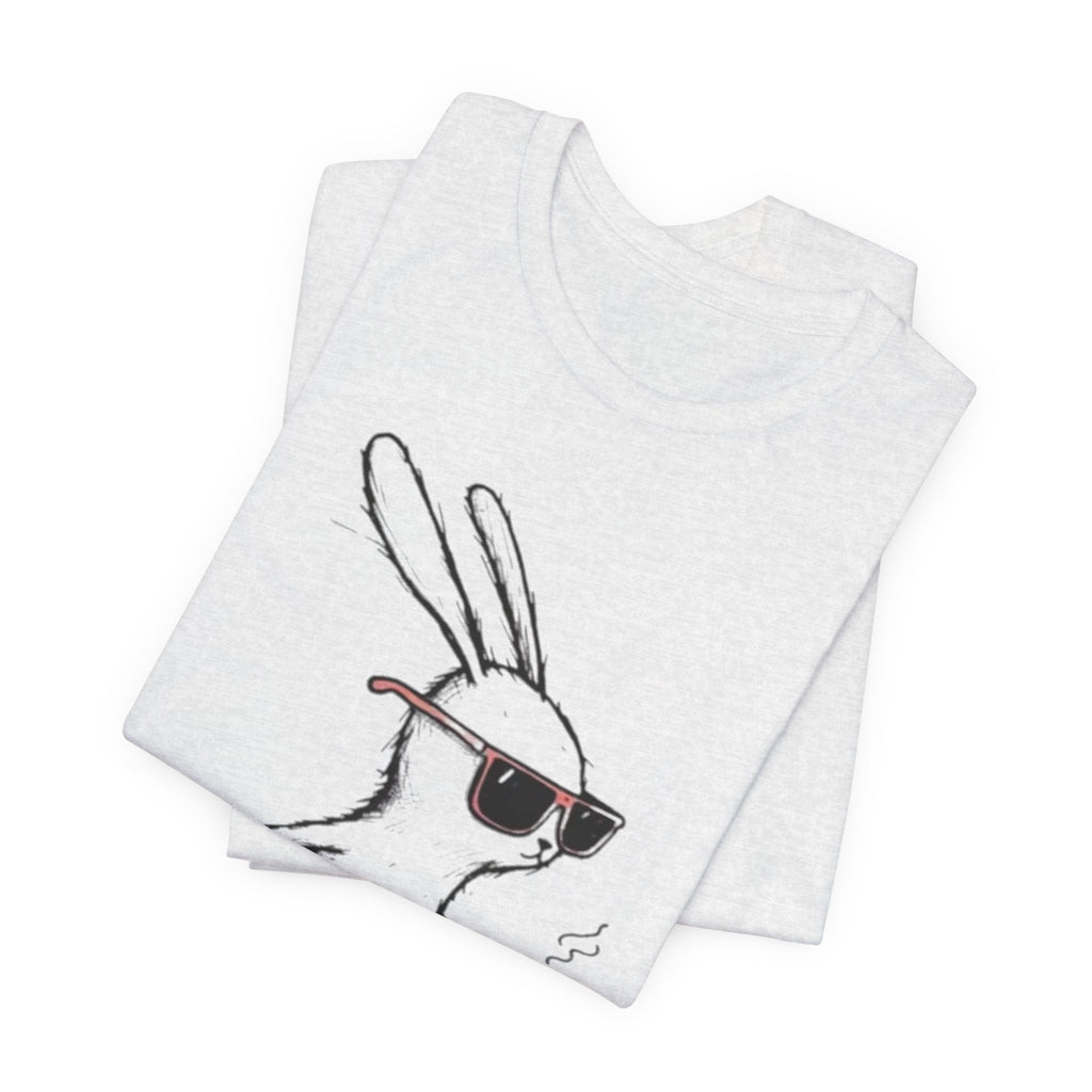 Cool Skateboarding Rabbit Tee, Unisex Short Sleeve Shirt, Funny Animal T-Shirt, Casual Daily Wear, Gift for Rabbit Lovers