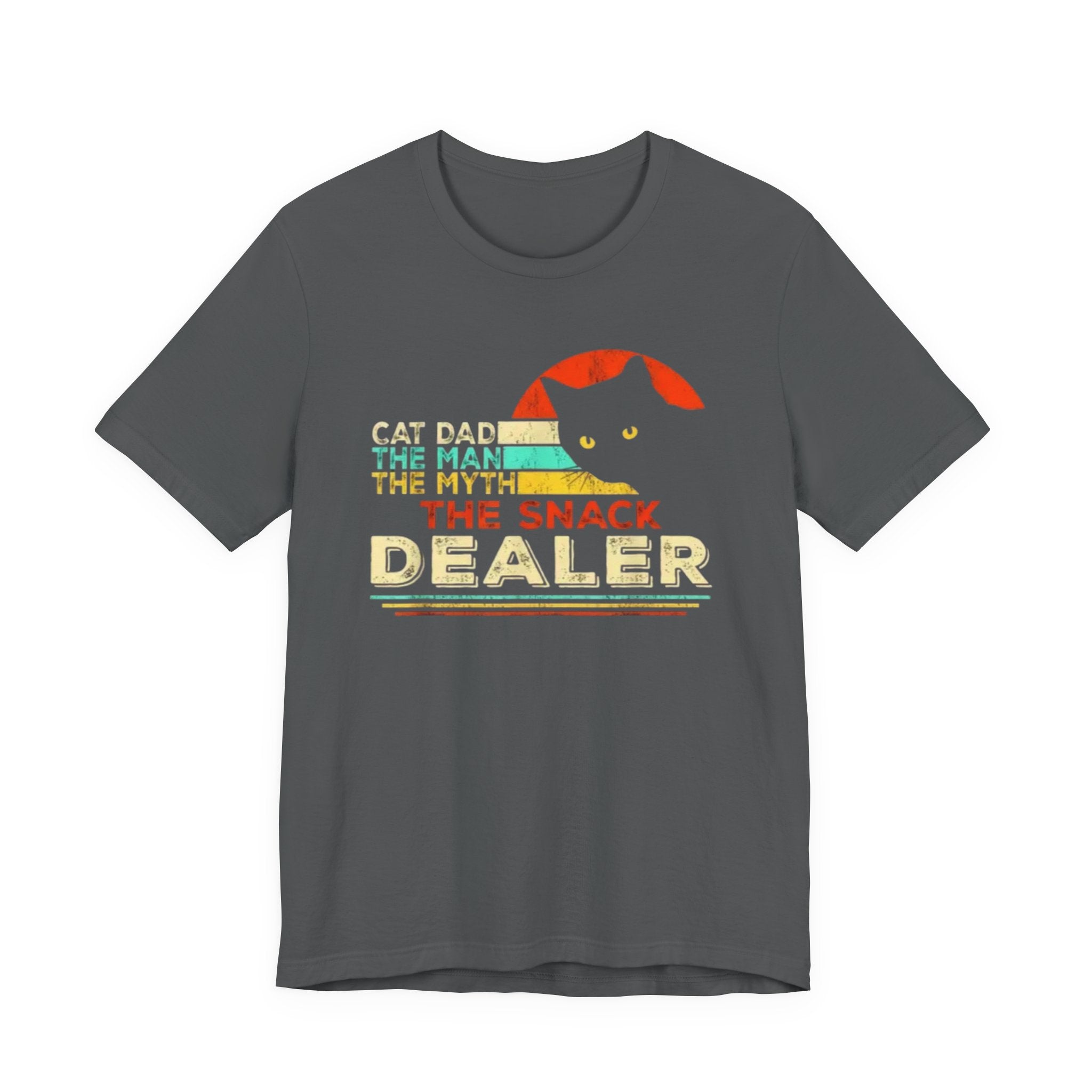 Cat Dad The Snack Dealer T-Shirt | Retro Cat Graphic