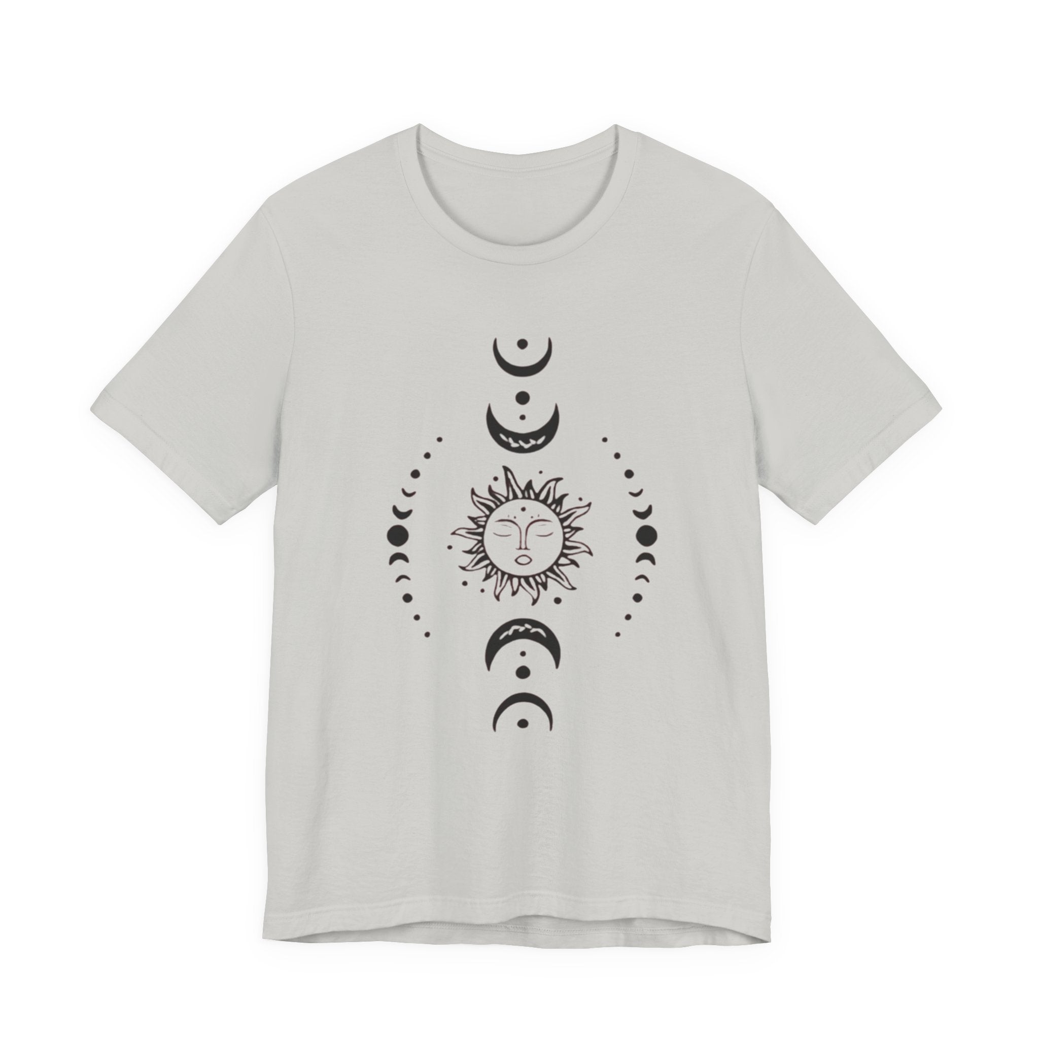 Celestial Phase Unisex Tee | Sun and Moon Graphic Tee, Astrology Shirt, Boho Style, Gift for Sky Lovers, Casual Everyday Wear