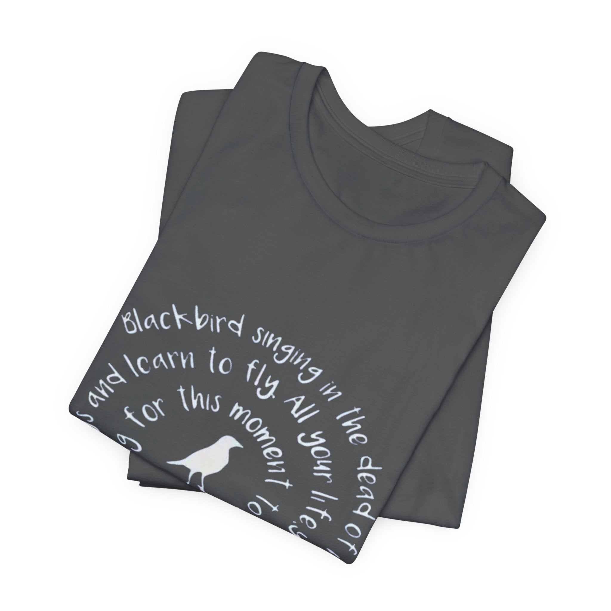 Circular Bird Quote Tee | White Short Sleeve T-Shirt