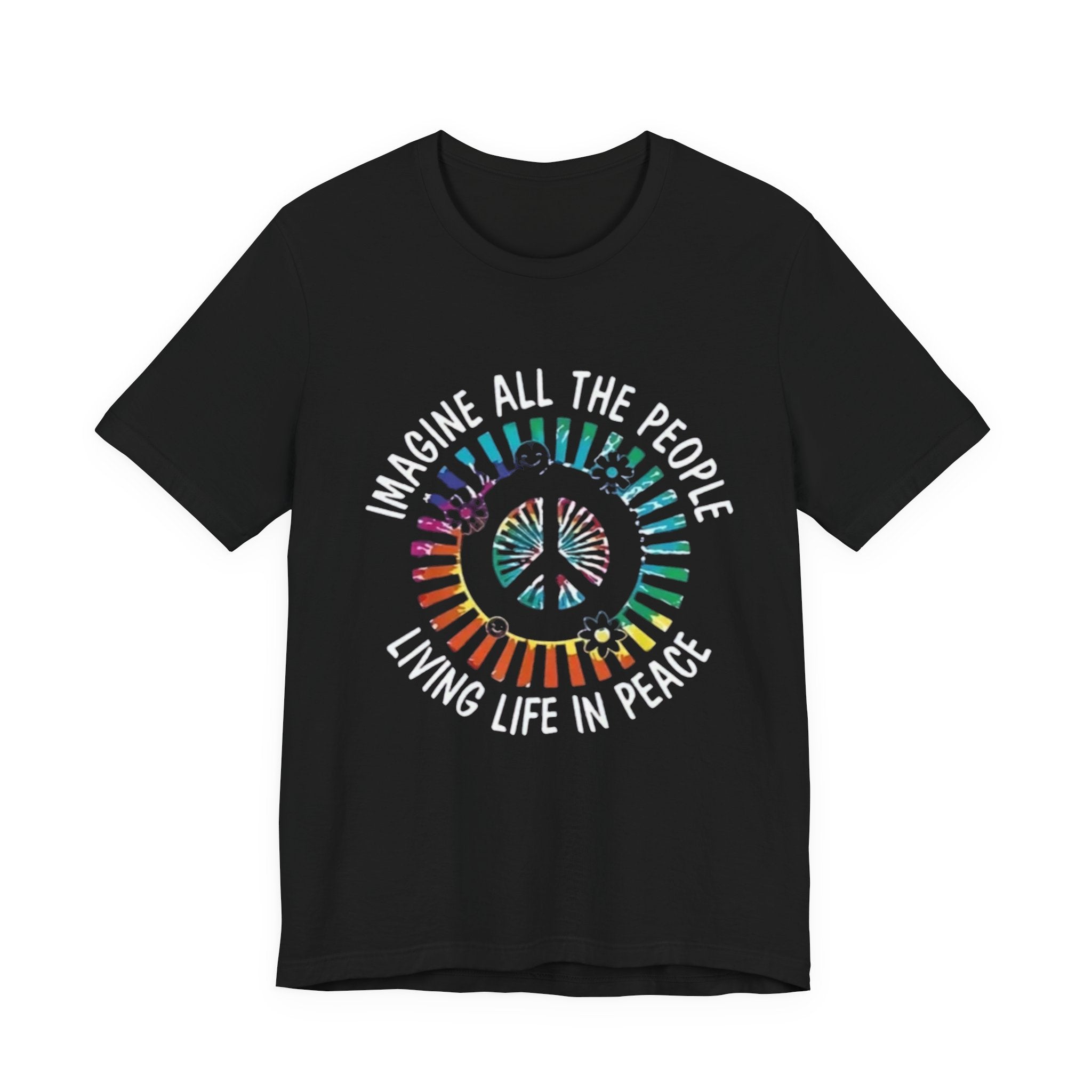 Unisex Peace Graphic Tee, Inspirational T-Shirt for Mindful Living, Ideal Gift for Festivals, Music Events, and Holidays