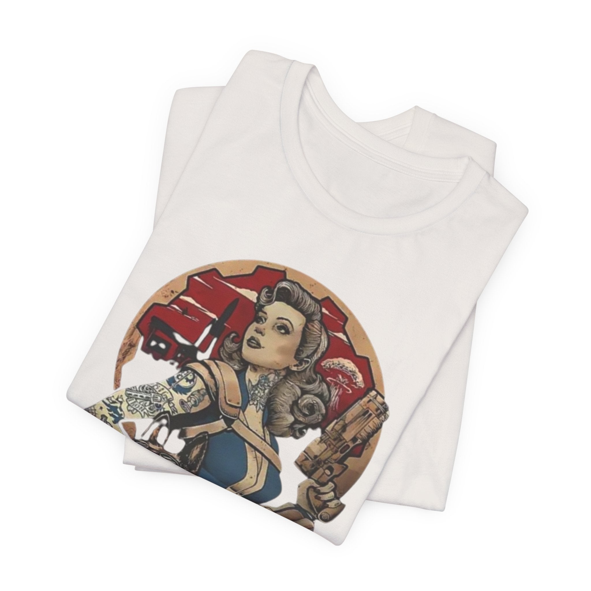 Fallout Pin-Up T‑Shirt — Vintage Vault Girl Retro Video Game Tee
