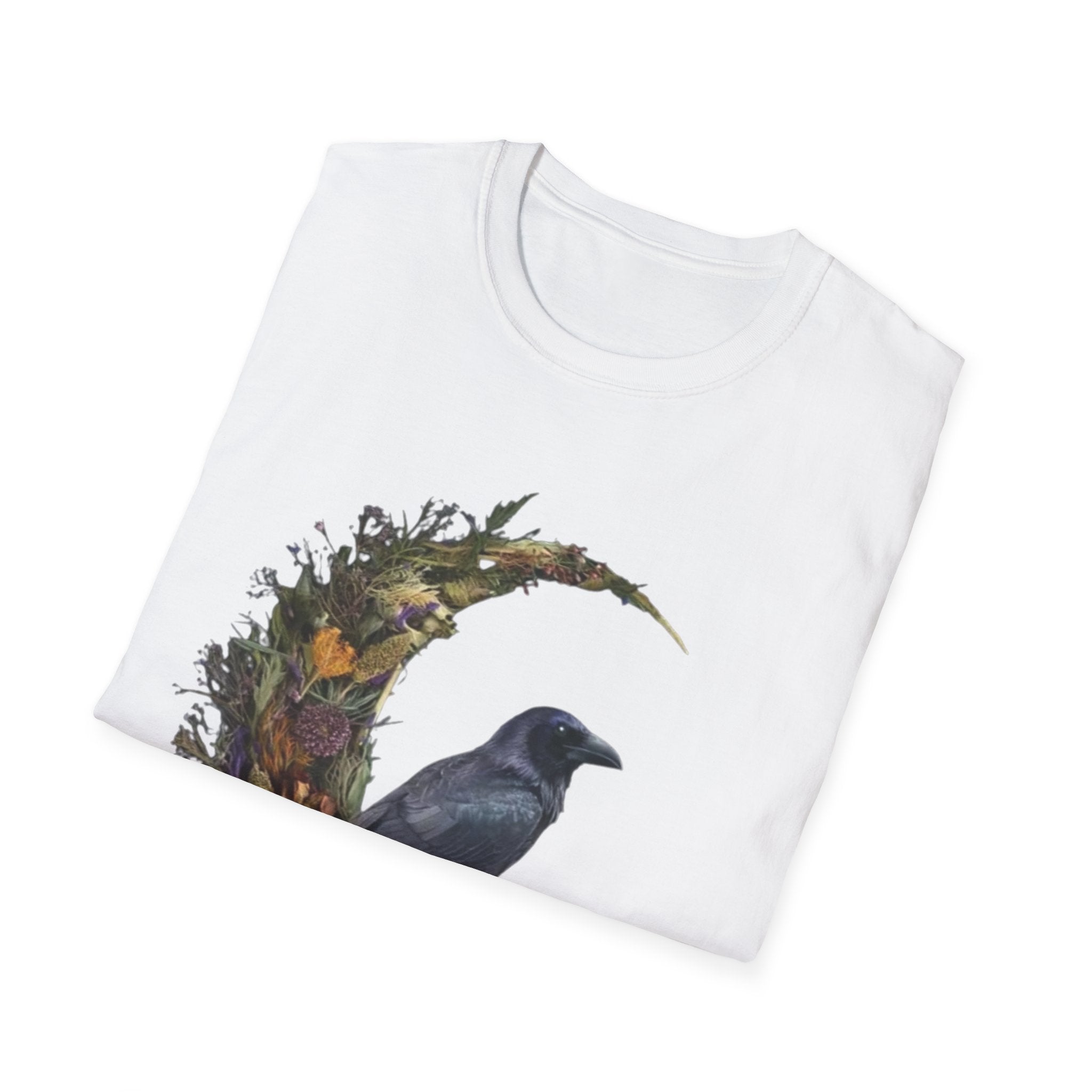 Black Raven Nature Unisex T-Shirt | Boho Style Tee, Gift for Nature Lovers, Casual Wear, Eco-Friendly Fashion