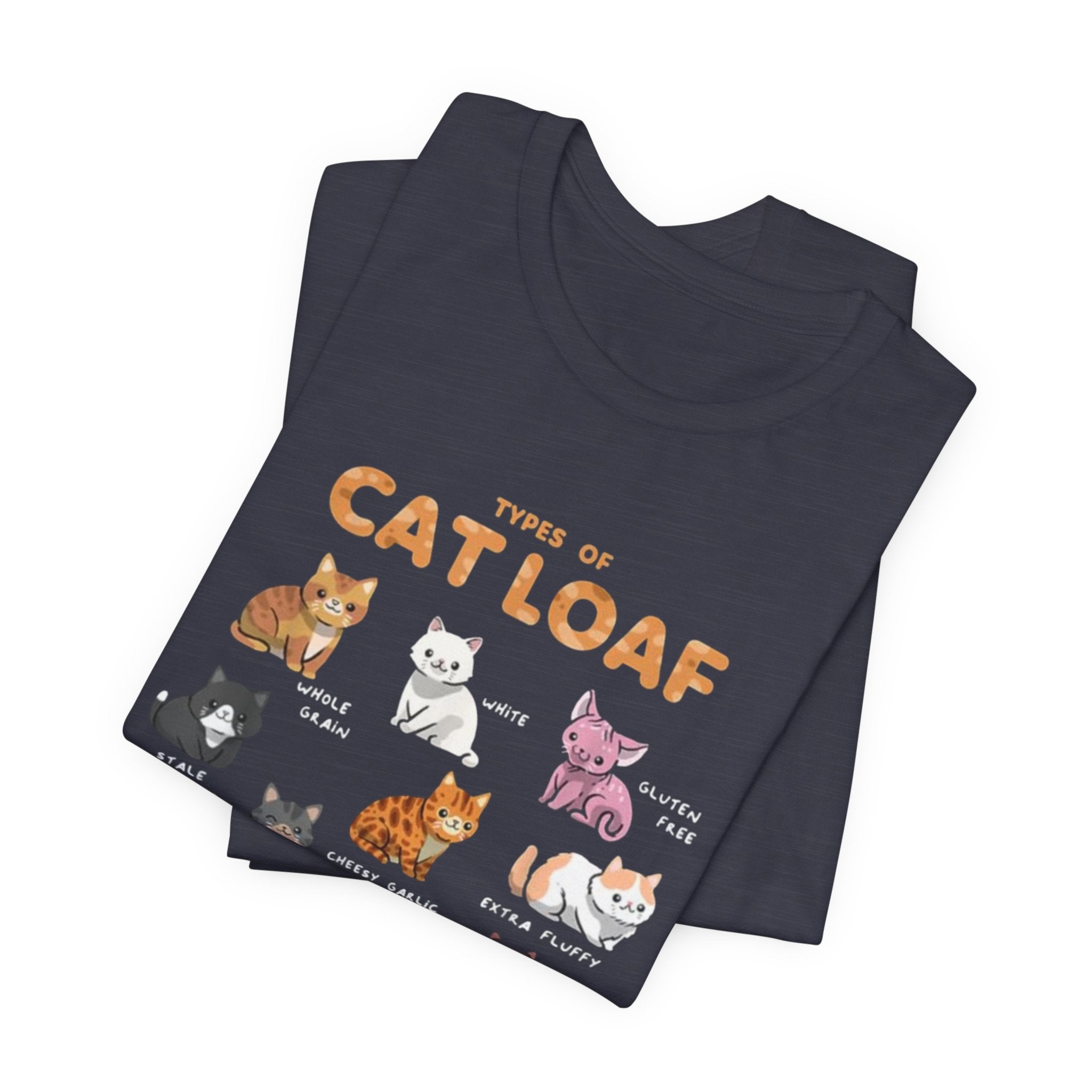 Types of Cat Loaf T-Shirt | Cute Cat Pose Illustration, Cat Lover Tee