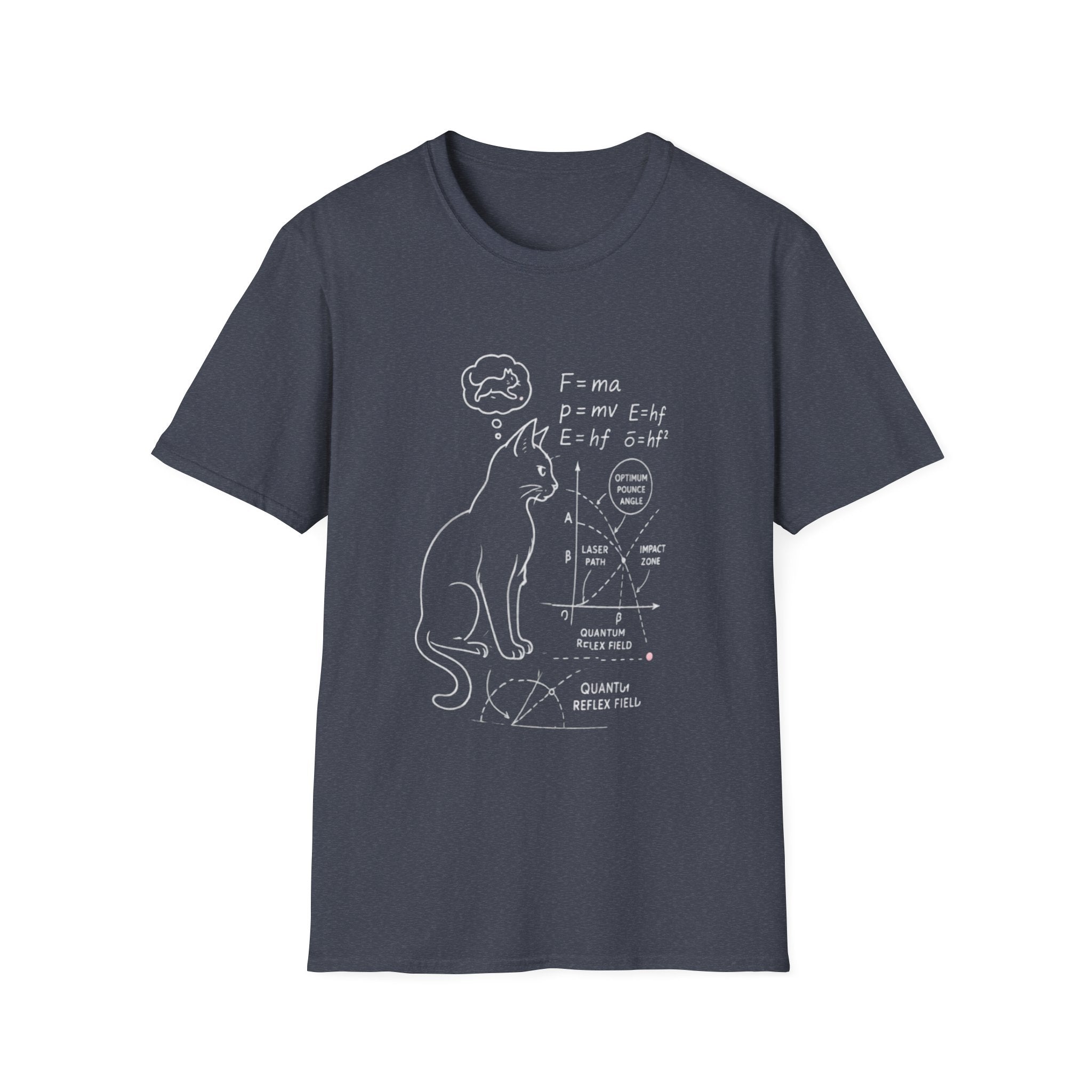 Schrödinger Cat Diagram T-Shirt | Quantum Physics Cat Tee