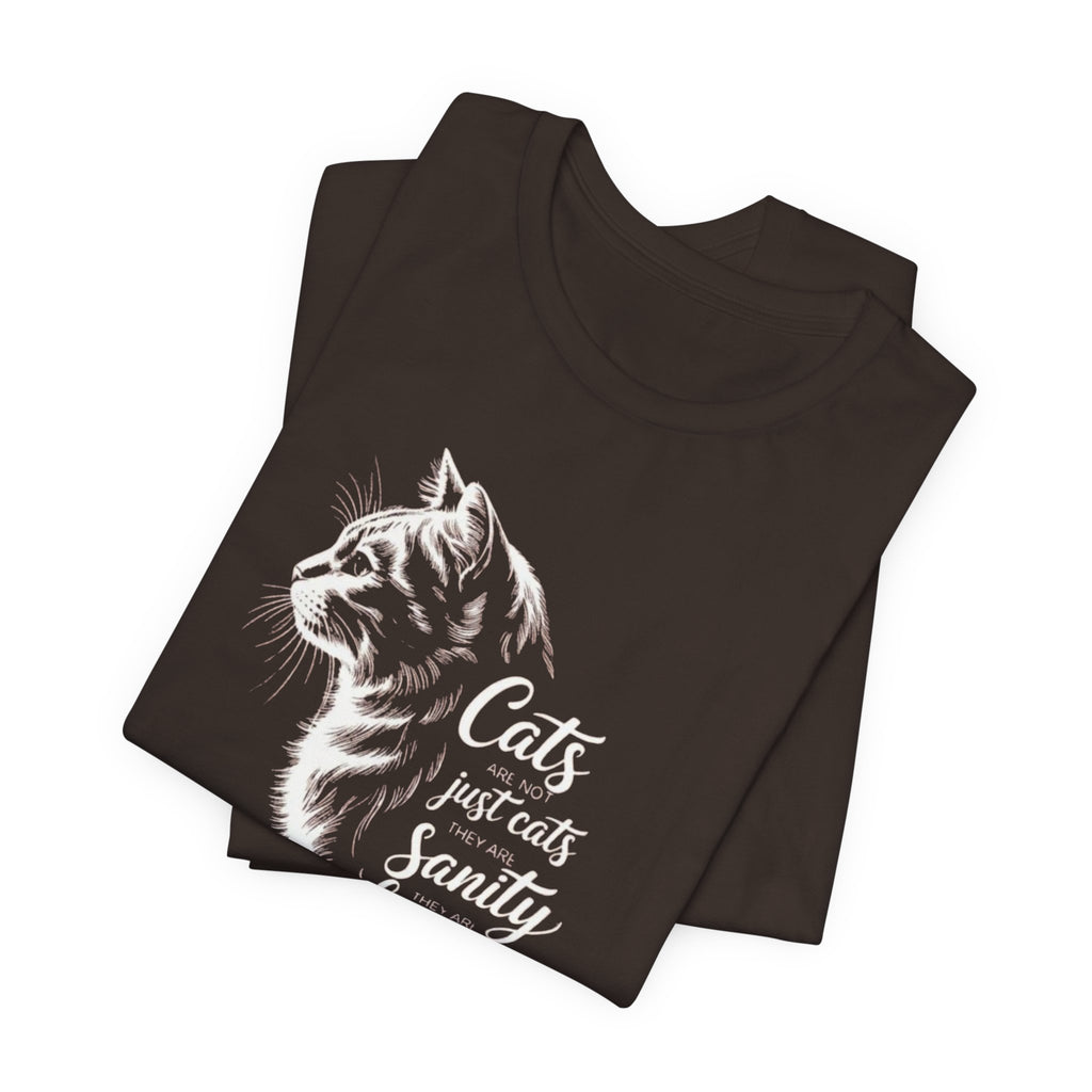 Cat Illustration Unisex Tee, Positive Vibes Motivational Tshirt, Cat Lover Shirt, Graphic Tee Gift, Inspirational Animal Tee