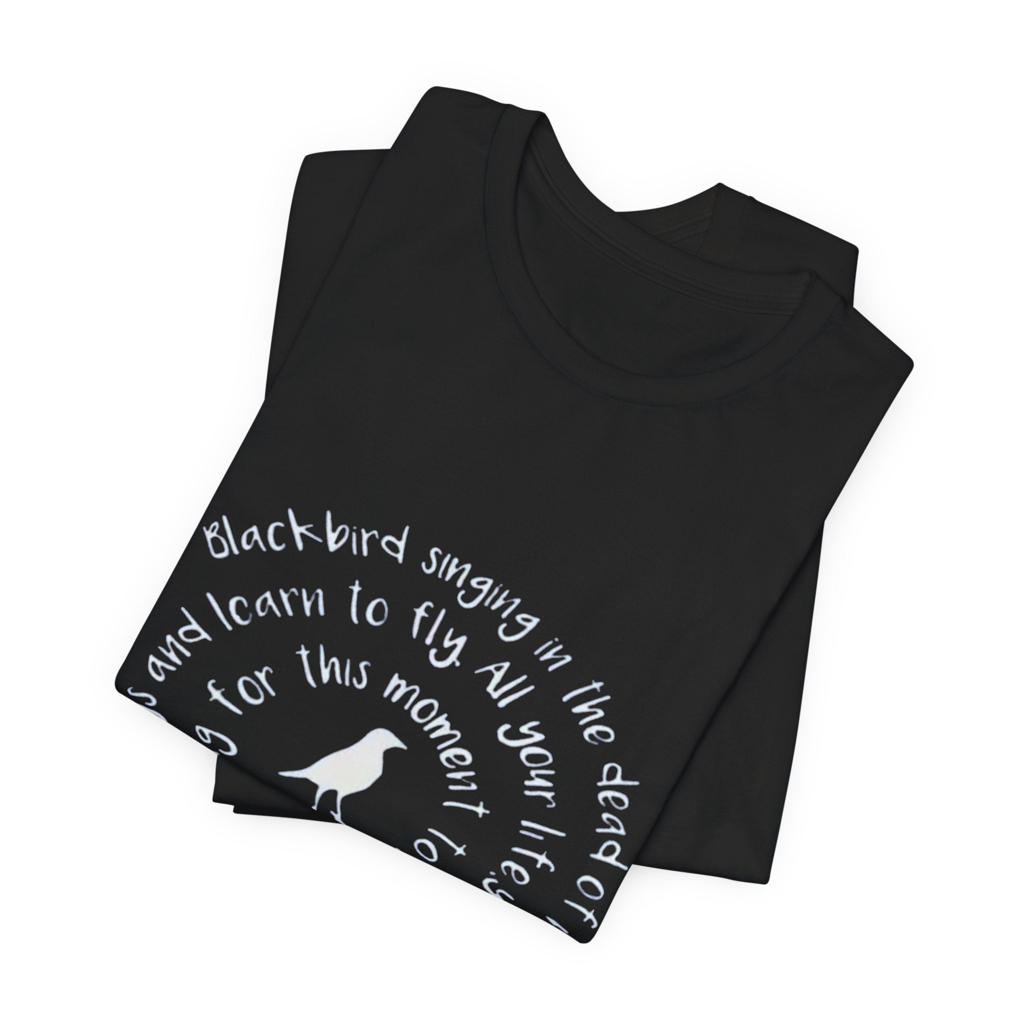 Circular Bird Quote Tee | White Short Sleeve T-Shirt