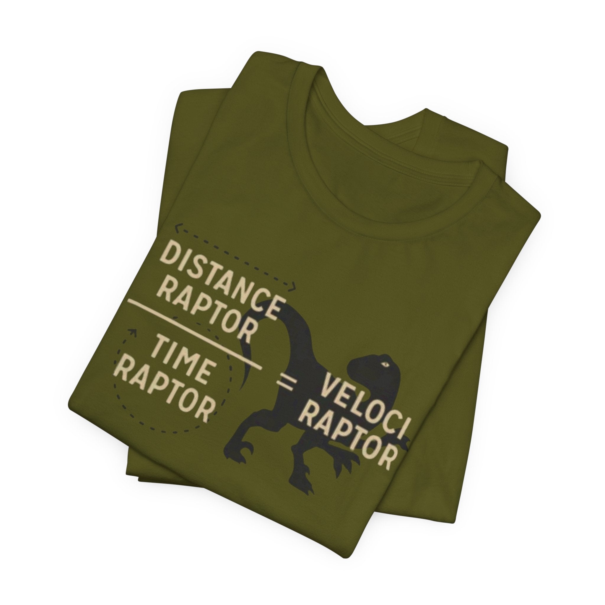 Distance Time Veloci Raptor T-Shirt | Dinosaur Science Humor Tee
