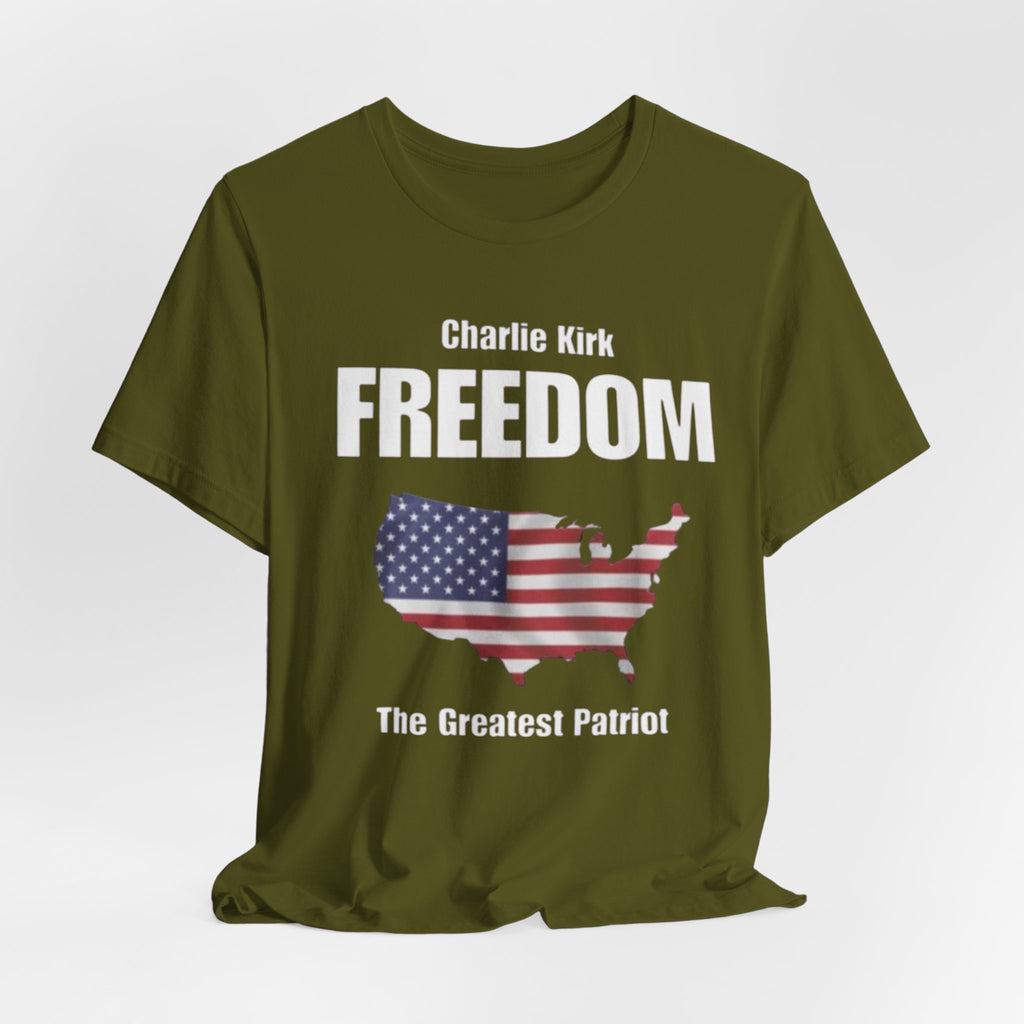 Patriotic Freedom Tee, Unisex Jersey T-Shirt, American Flag Shirt, Independence Day Gift, Memorial Day Apparel, Politically-Themed Shirt