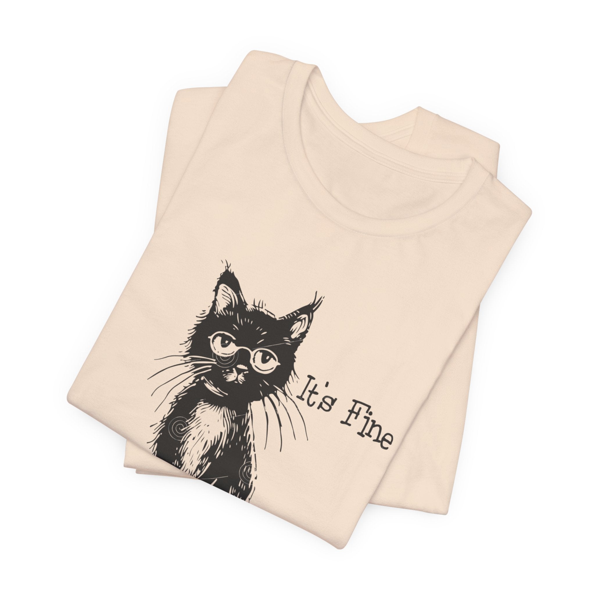 Its fine im fine tee Grumpy Cat Illustration Tee | "It's Fine I'm Fine Everything Is Fine"