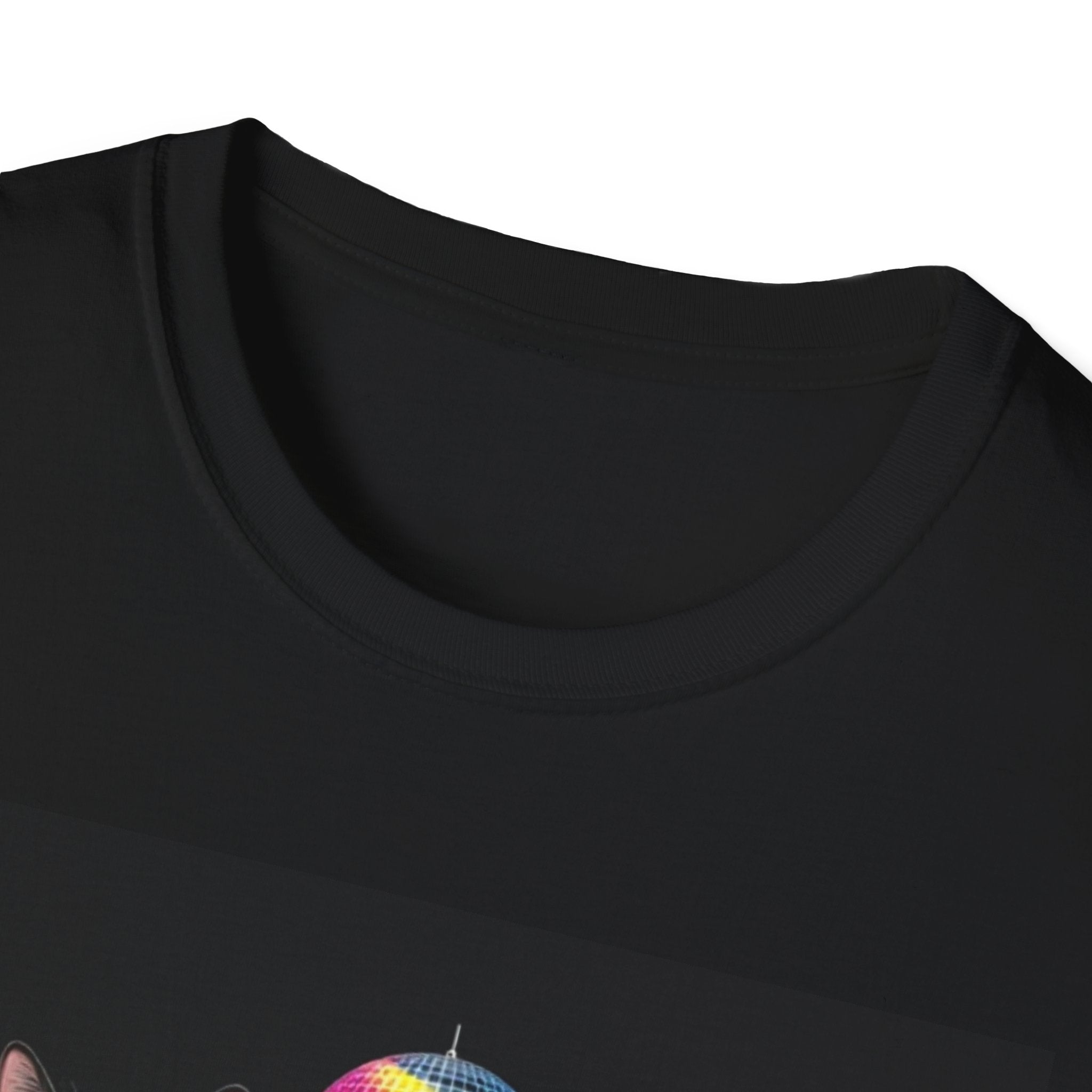 Skater Cat tee,I Am Wonder Mike Cat T-Shirt | Disco Dance Floor, Retro Rainbow Moon