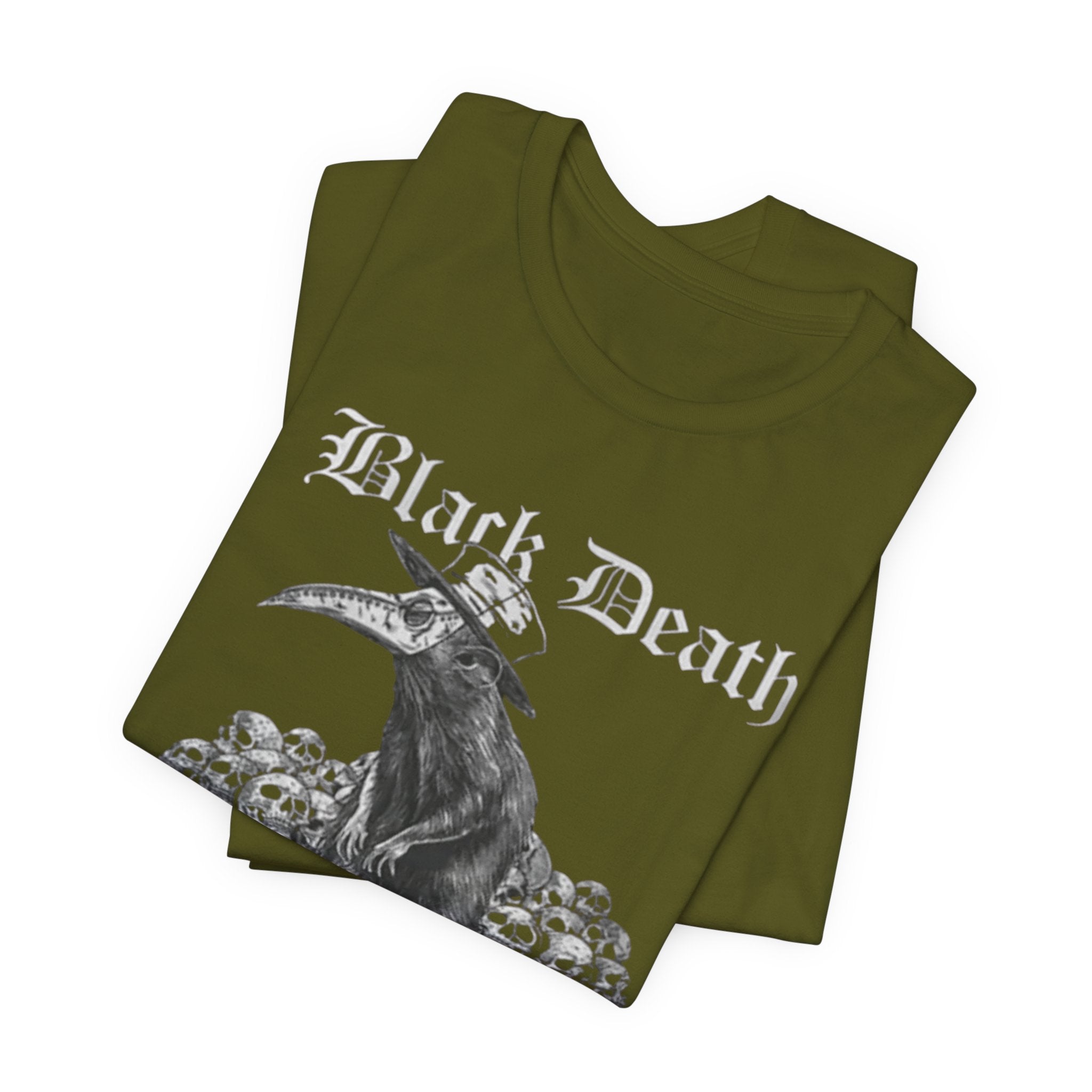 Black Death Plague Doctor crow European Tour T-Shirt | 1347-1351 gothic tee