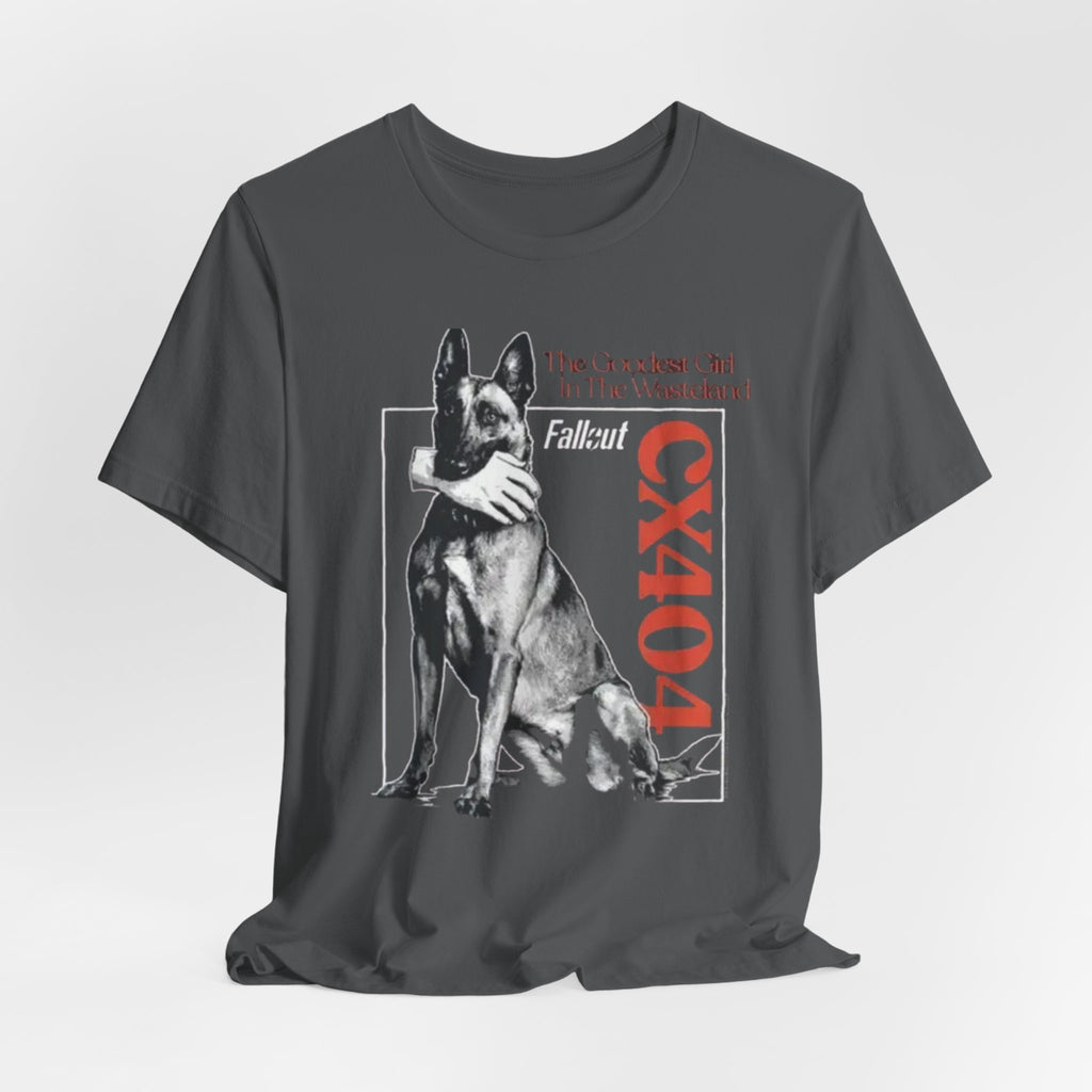 Fallout , Belgian Malinios Dog Protection Tee — Vintage German Shepherd 'CX404' Graphic T-Shirt