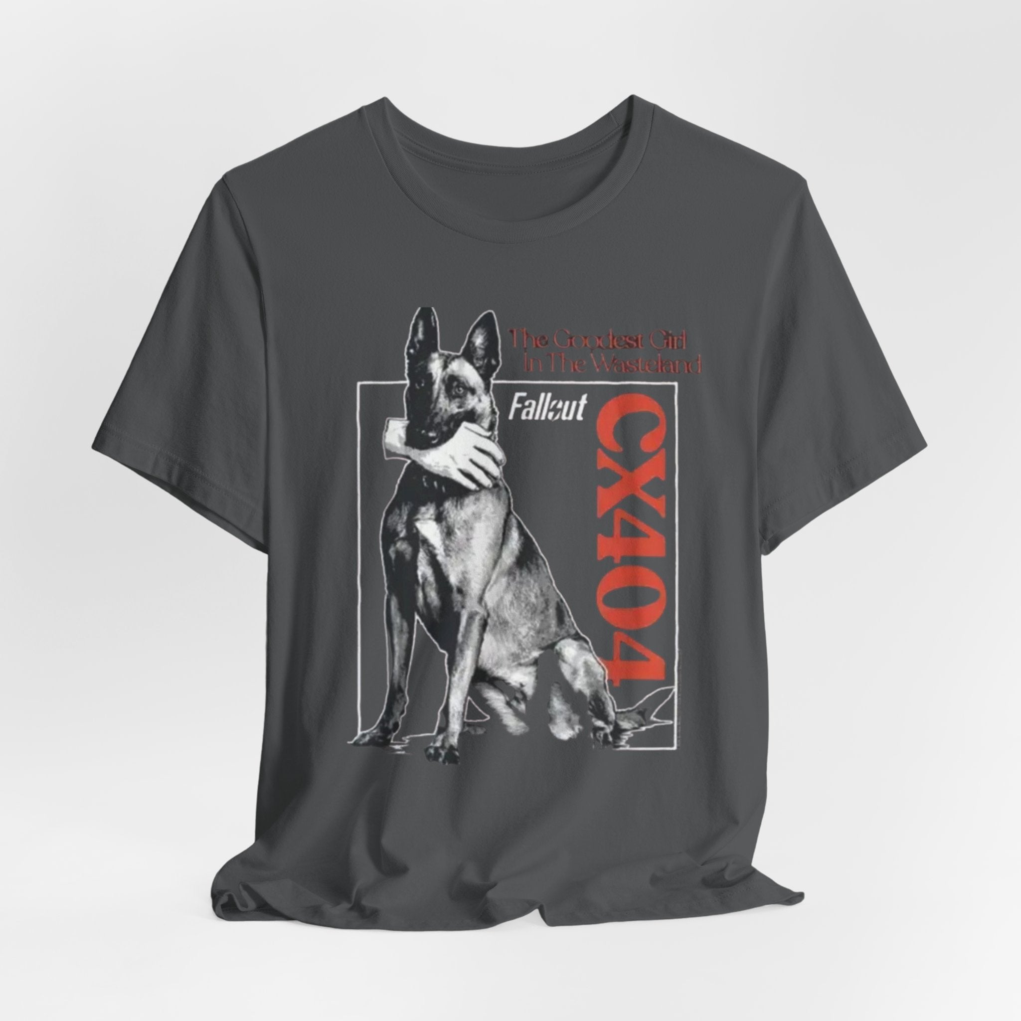 Fallout , Belgian Malinios Dog Protection Tee — Vintage German Shepherd 'CX404' Graphic T-Shirt