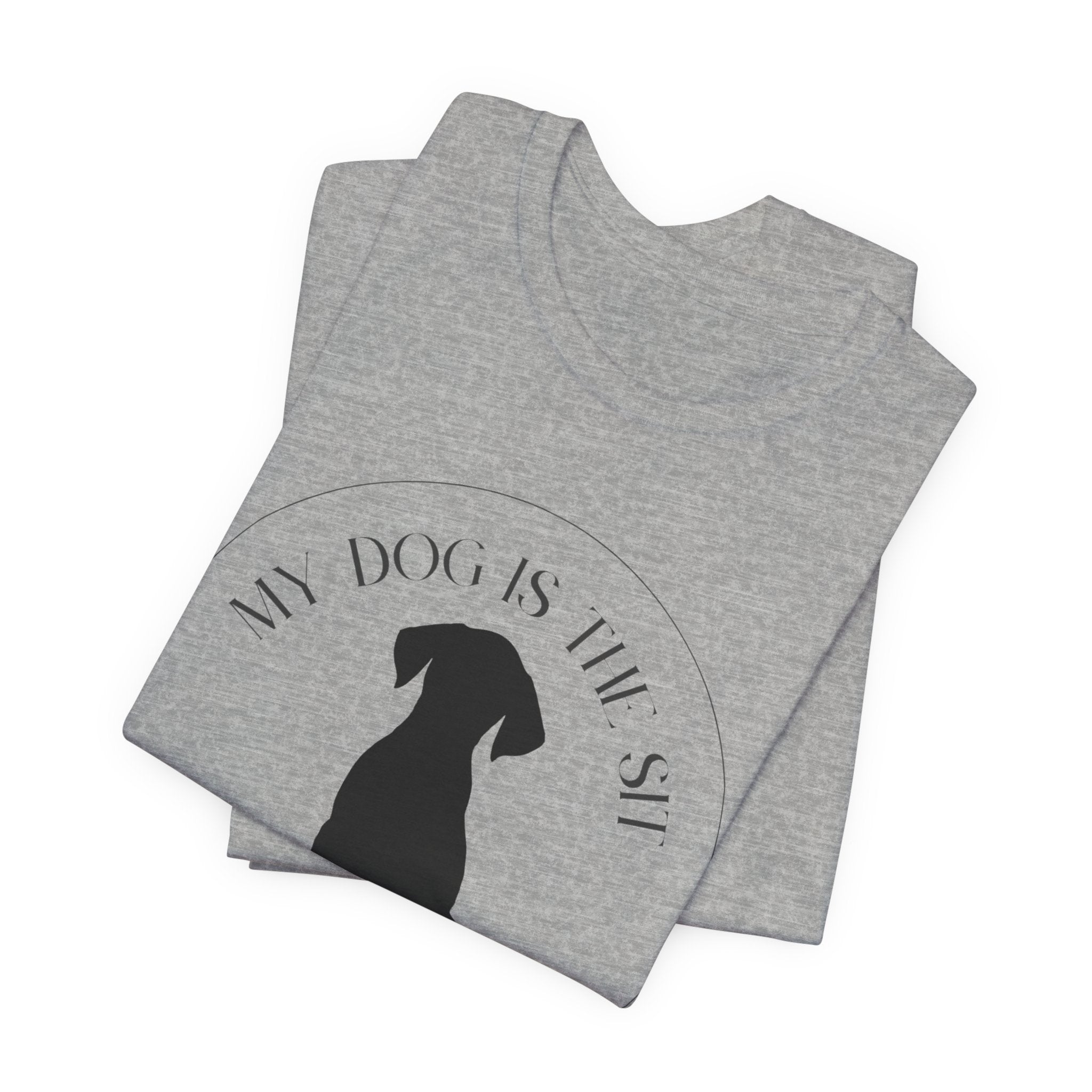 Funny Dog Lover Tee, Unisex T-Shirt, Dog Owner Gift, Sit Stay Shirt, Best Dog Ever, Short Sleeve Top