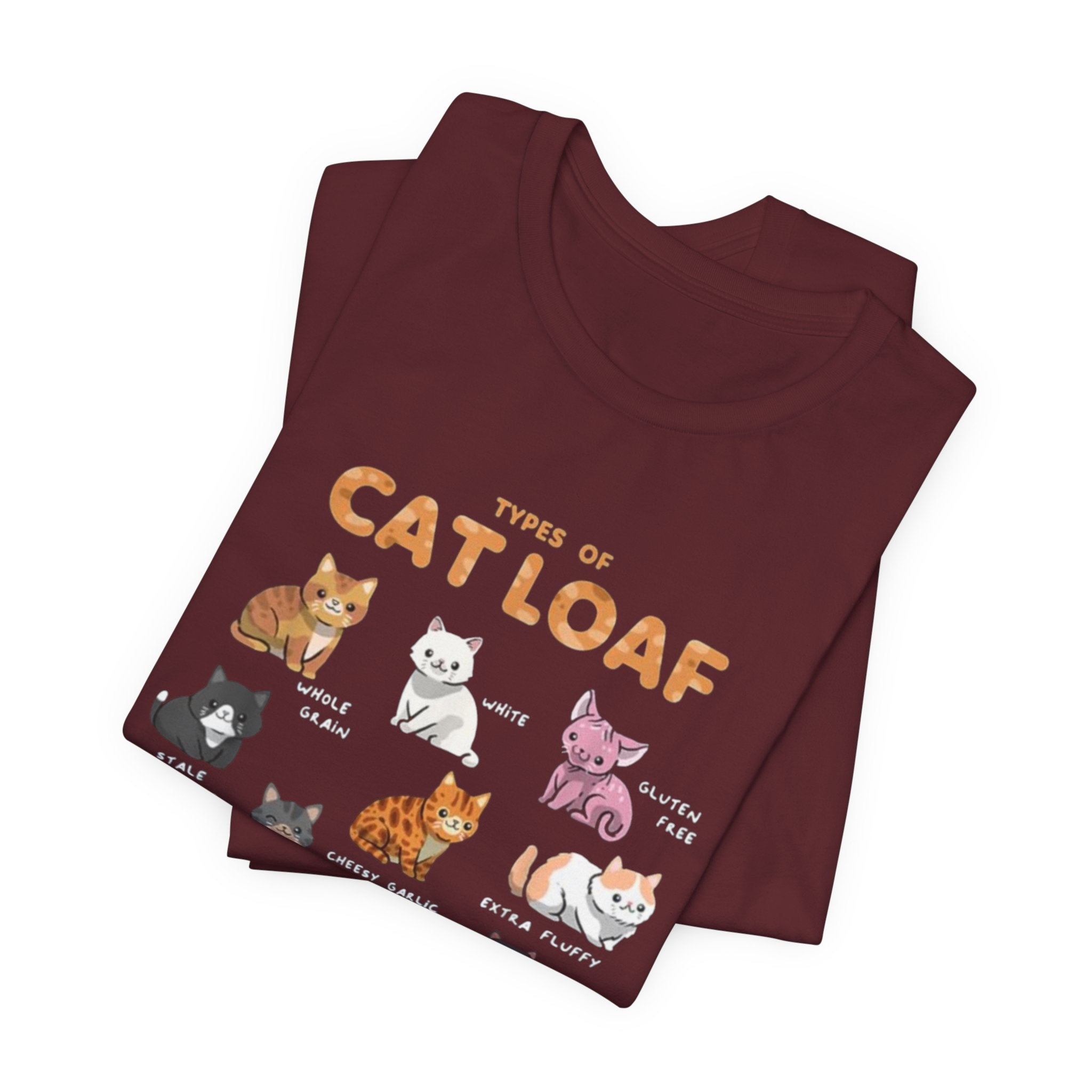 Types of Cat Loaf T-Shirt | Cute Cat Pose Illustration, Cat Lover Tee