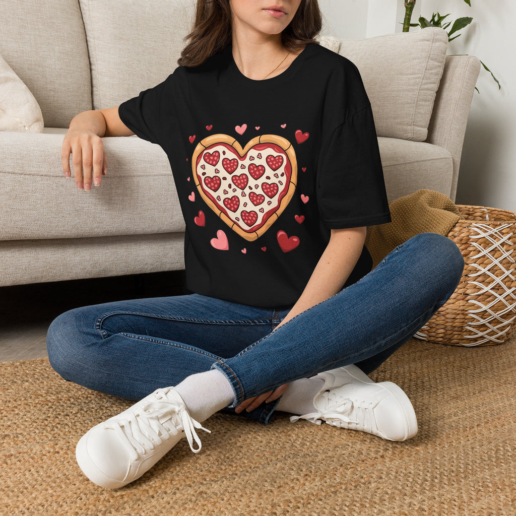 Pizza Heart T-Shirt, Foodie Tee, Love Pizza Shirt, Unisex Softstyle Tee, Pizza Lover Gift