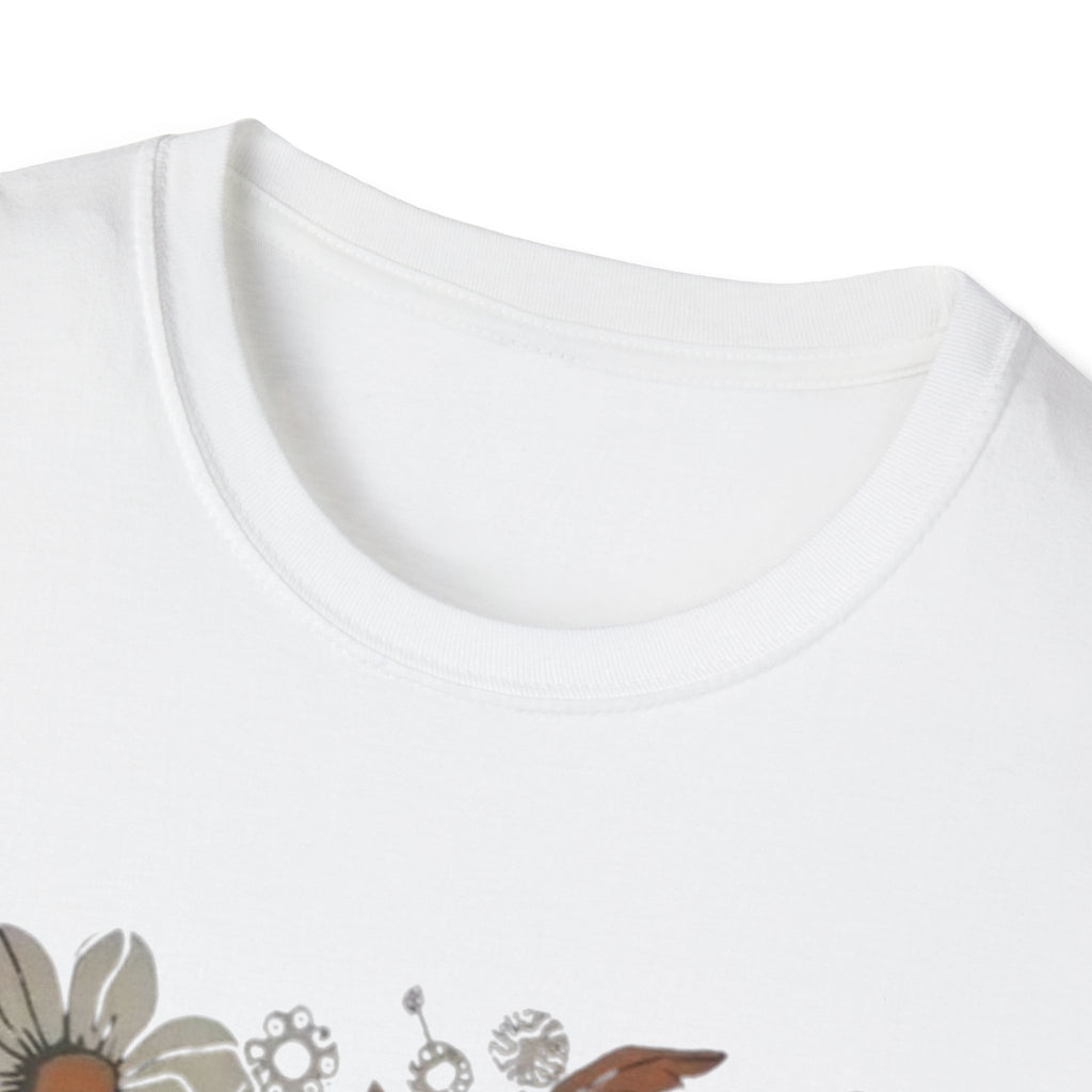 Botanical T-Shirt, Floral Tee, Lover Tee, Gift for Cat Owners, Nature-Inspired Apparel, Cute Animal Shirt, Casual Wardrobe Essential