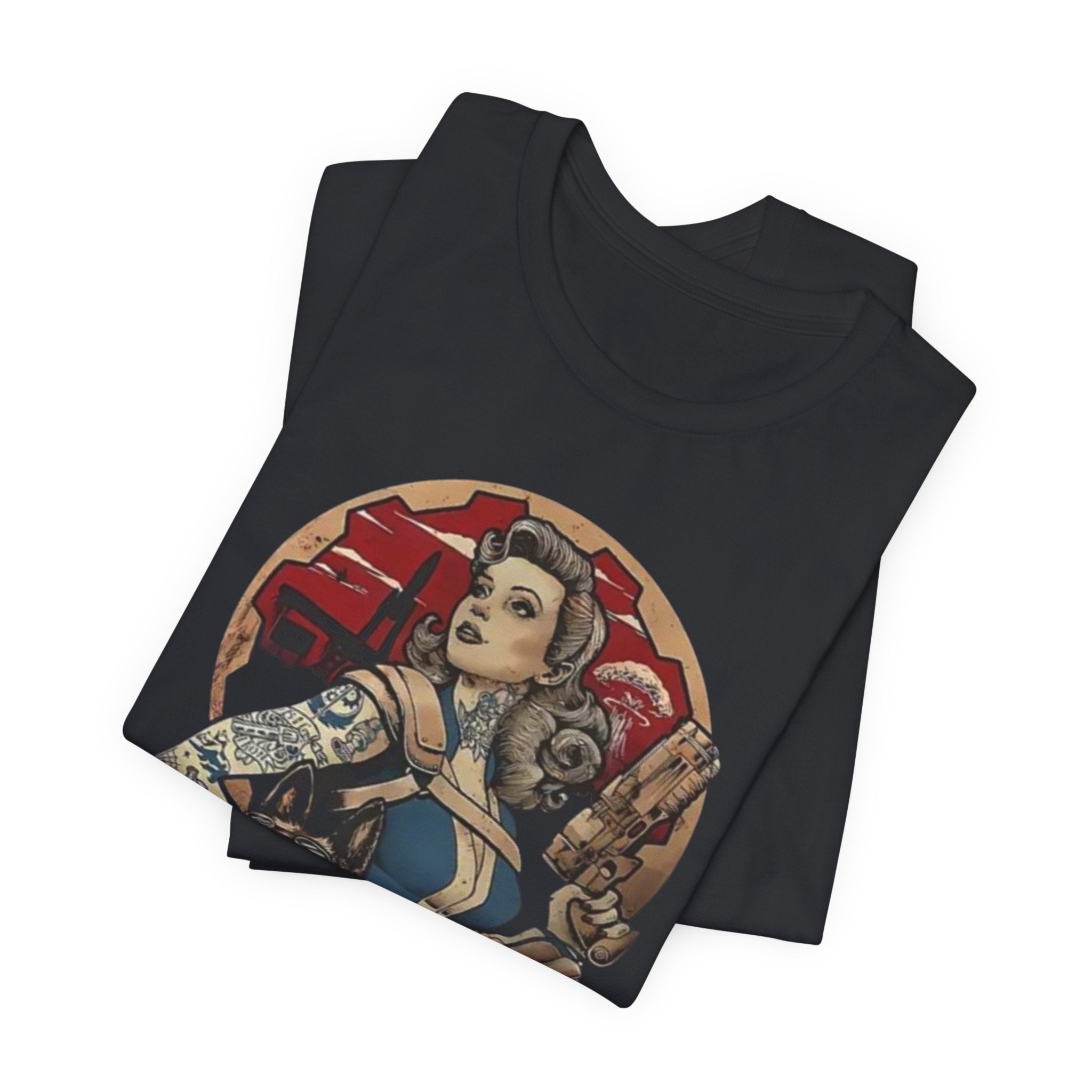 Fallout Pin-Up T‑Shirt — Vintage Vault Girl Retro Video Game Tee