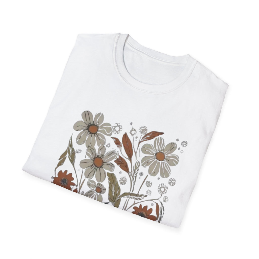 Botanical T-Shirt, Floral Tee, Lover Tee, Gift for Cat Owners, Nature-Inspired Apparel, Cute Animal Shirt, Casual Wardrobe Essential