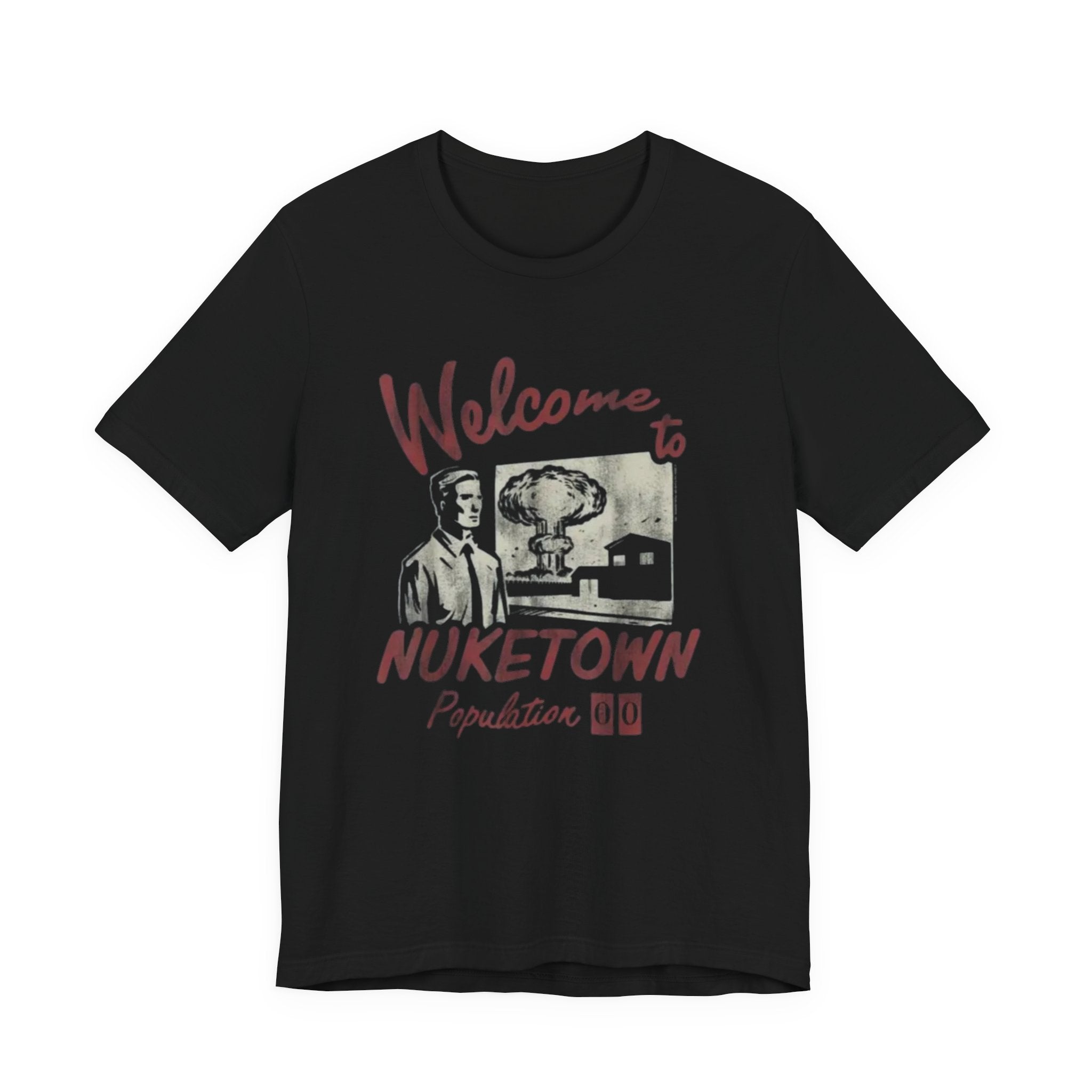 Nuketown Retro Tee — "Welcome to Nuketown" Vintage Gaming T‑Shirt, Fallout Tee