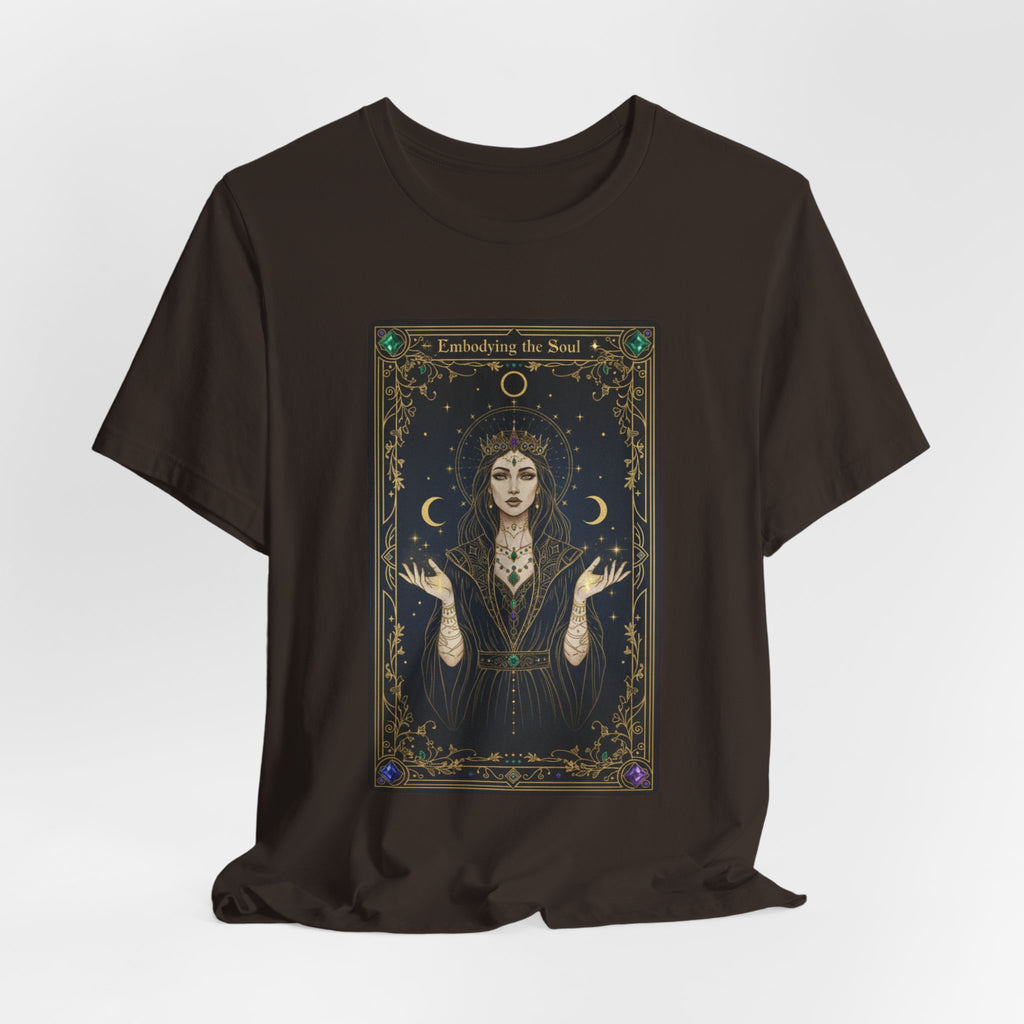 Moon Priestess Tarot Card T-Shirt | modern tarot apparel, classic tarot style