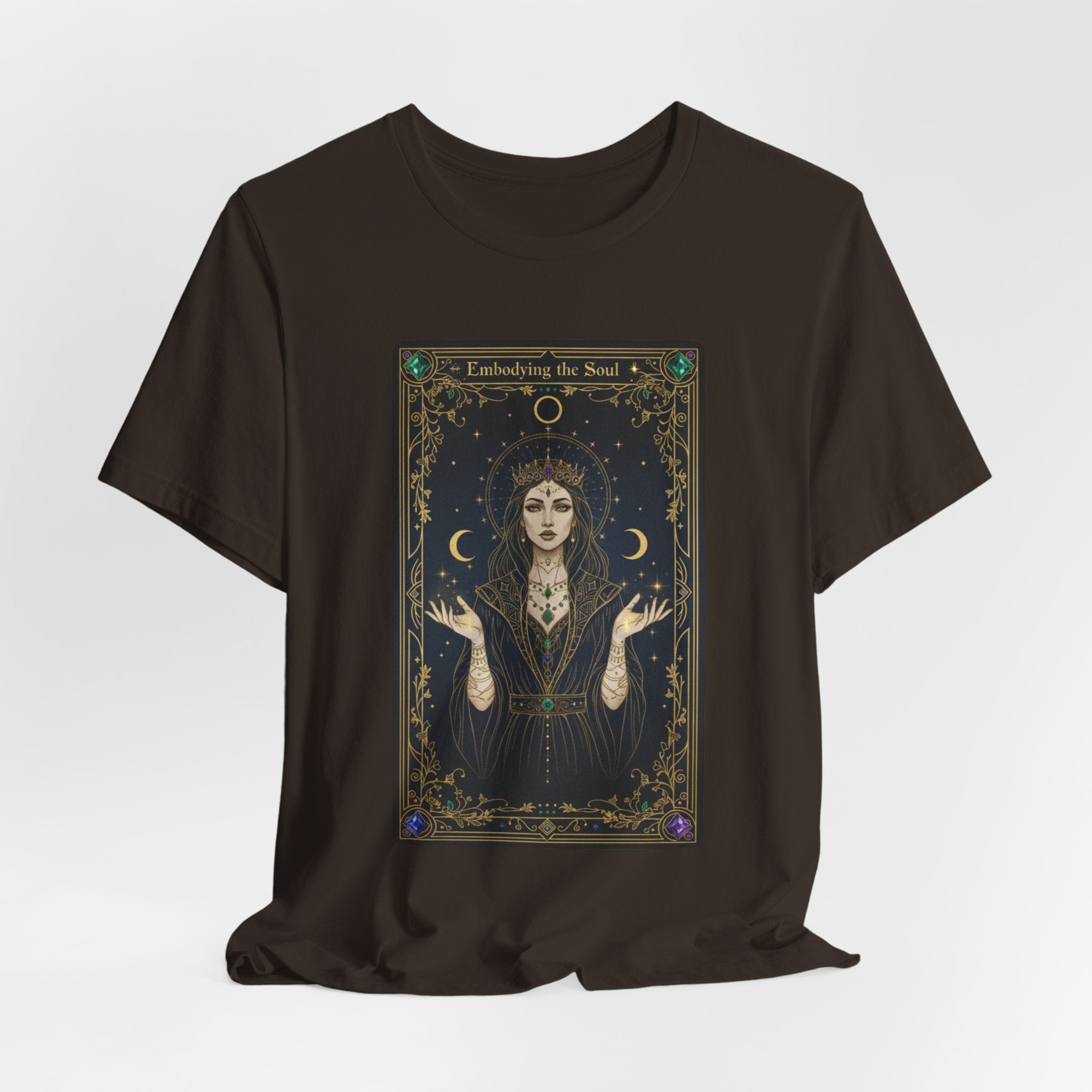 Moon Priestess Tarot Card T-Shirt | modern tarot apparel, classic tarot style