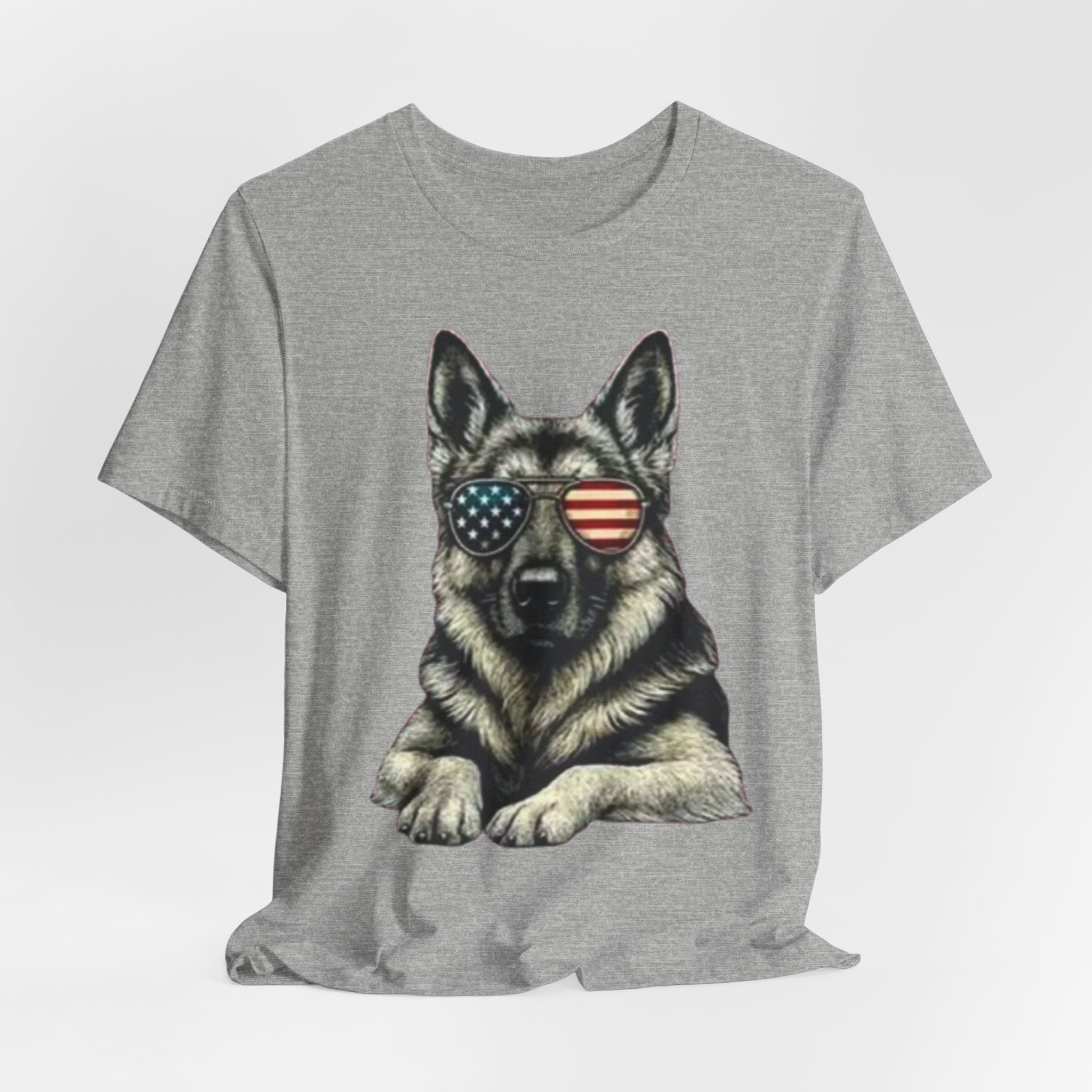 German Shepherd, American Flag Sunglasses German Shepherd T-Shirt