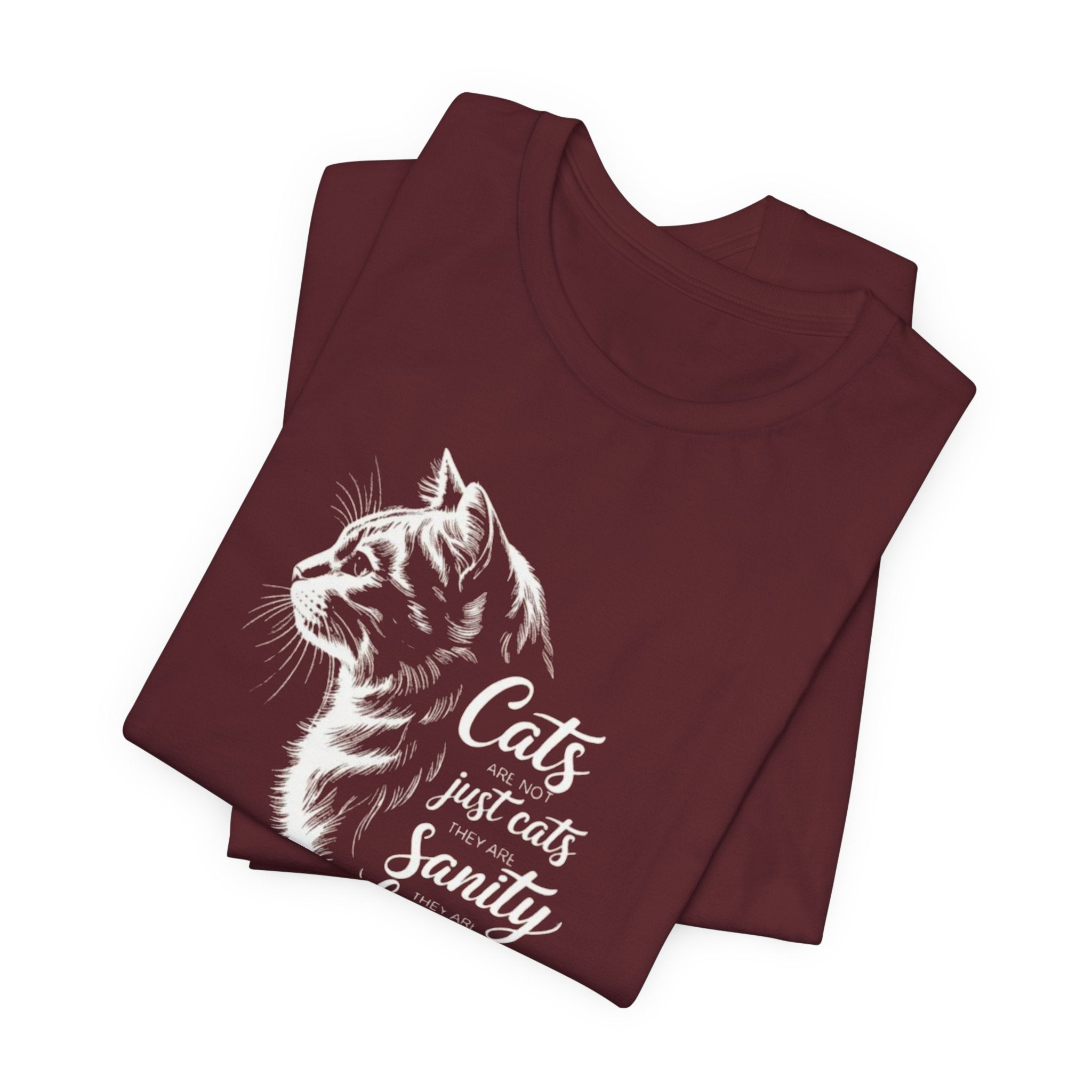 Cat Illustration Unisex Tee, Positive Vibes Motivational Tshirt, Cat Lover Shirt, Graphic Tee Gift, Inspirational Animal Tee