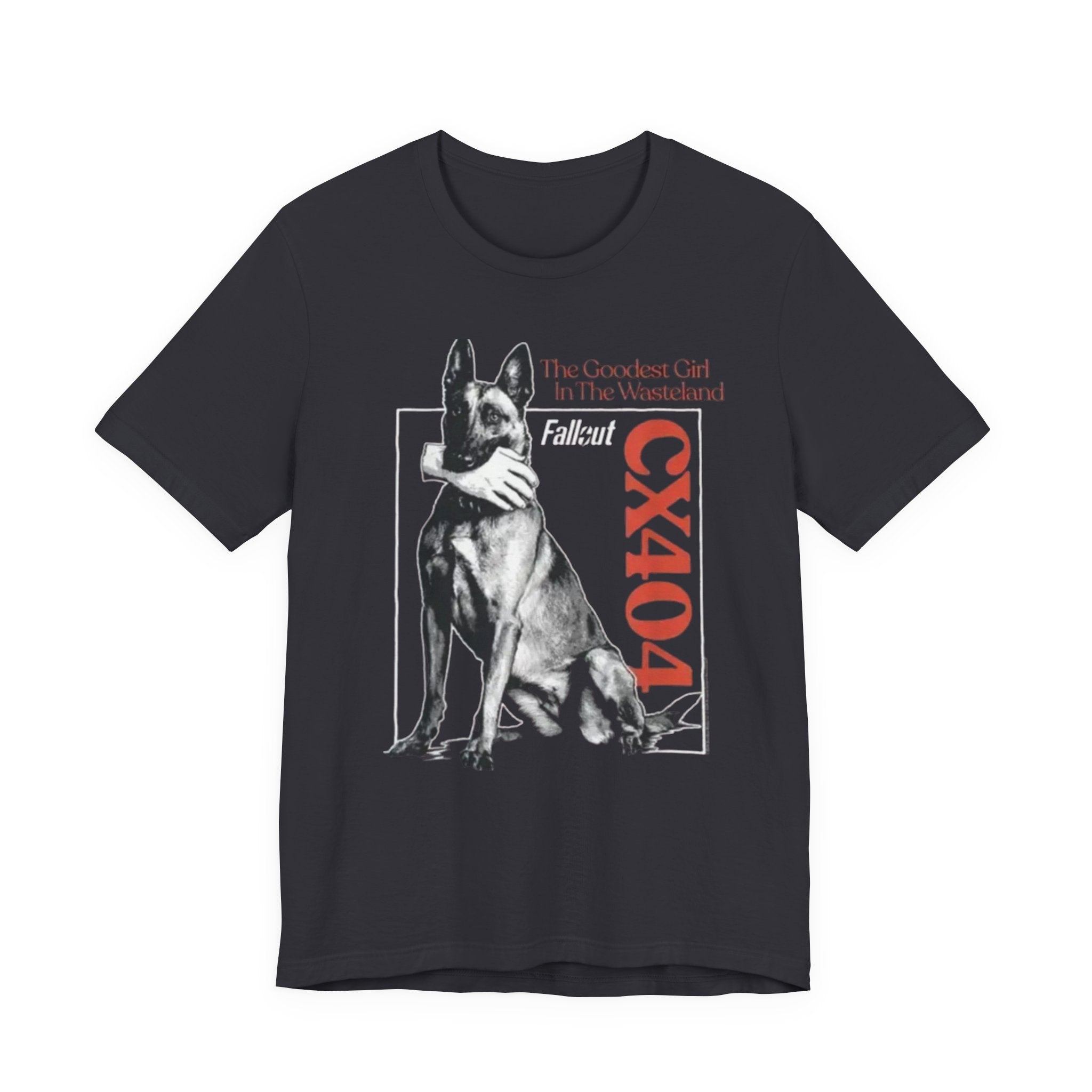 Fallout , Belgian Malinios Dog Protection Tee — Vintage German Shepherd 'CX404' Graphic T-Shirt