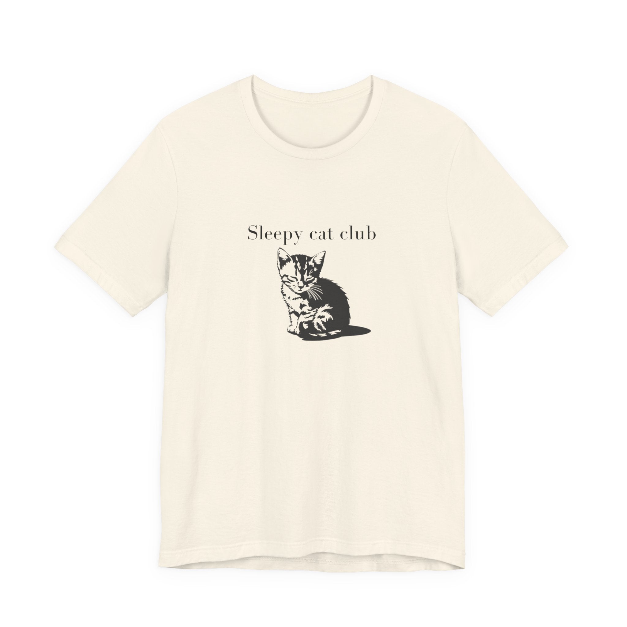 Sleepy Cat Club Tee, Cat Lover Shirt, Unisex Graphic Tee, Gift for Cat Owners, Cute Animal Apparel, Cozy Casual Wear