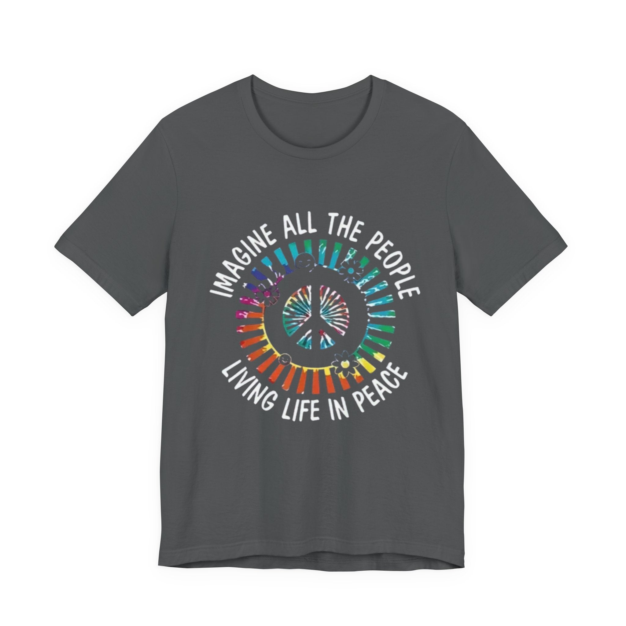 Unisex Peace Graphic Tee, Inspirational T-Shirt for Mindful Living, Ideal Gift for Festivals, Music Events, and Holidays