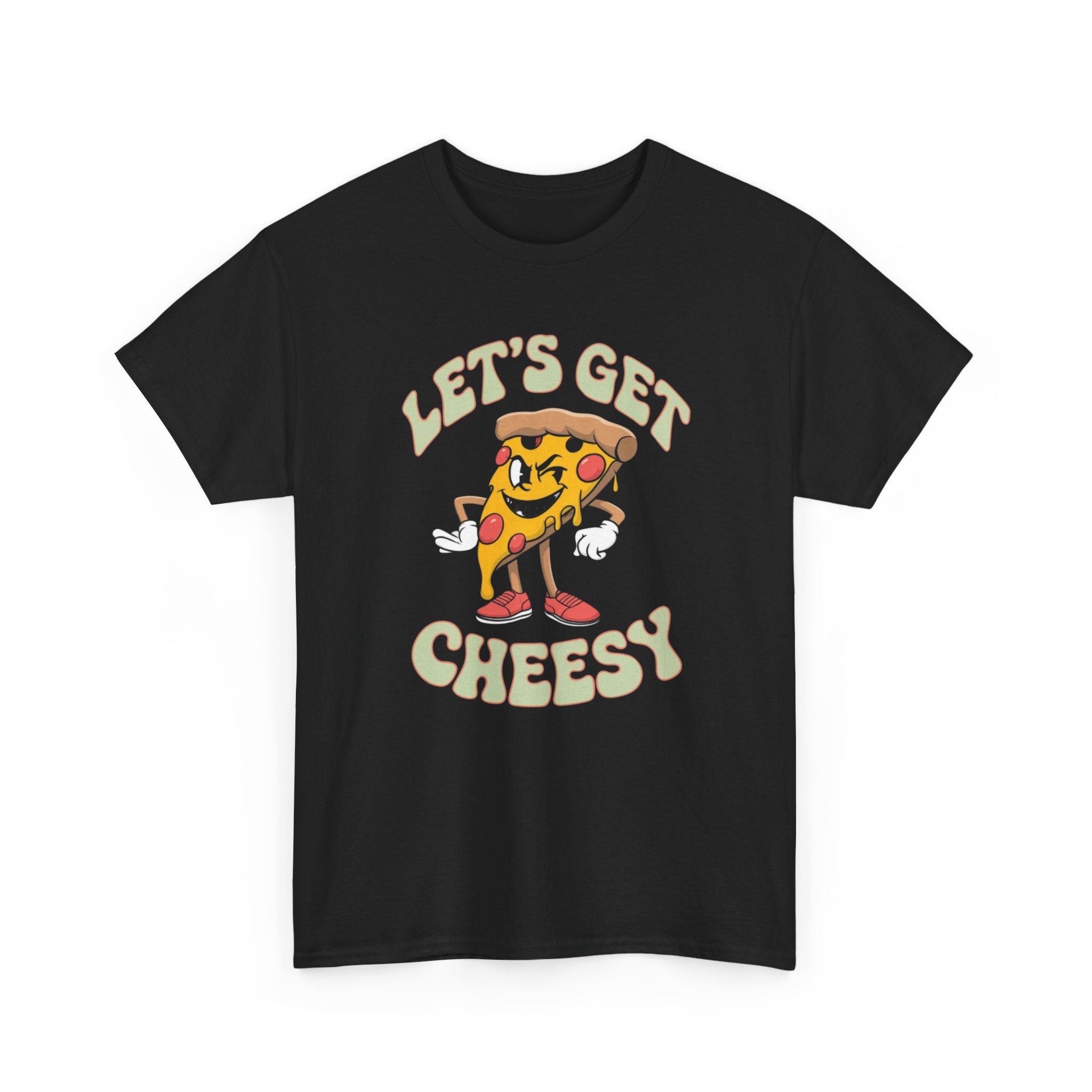Funny Pizza Unisex Tee, Let's Get Cheesy Shirt, Pizza Lover Gift, Cute Foodie T-Shirt, Food Pun Top, Men Women Pizza Tee
