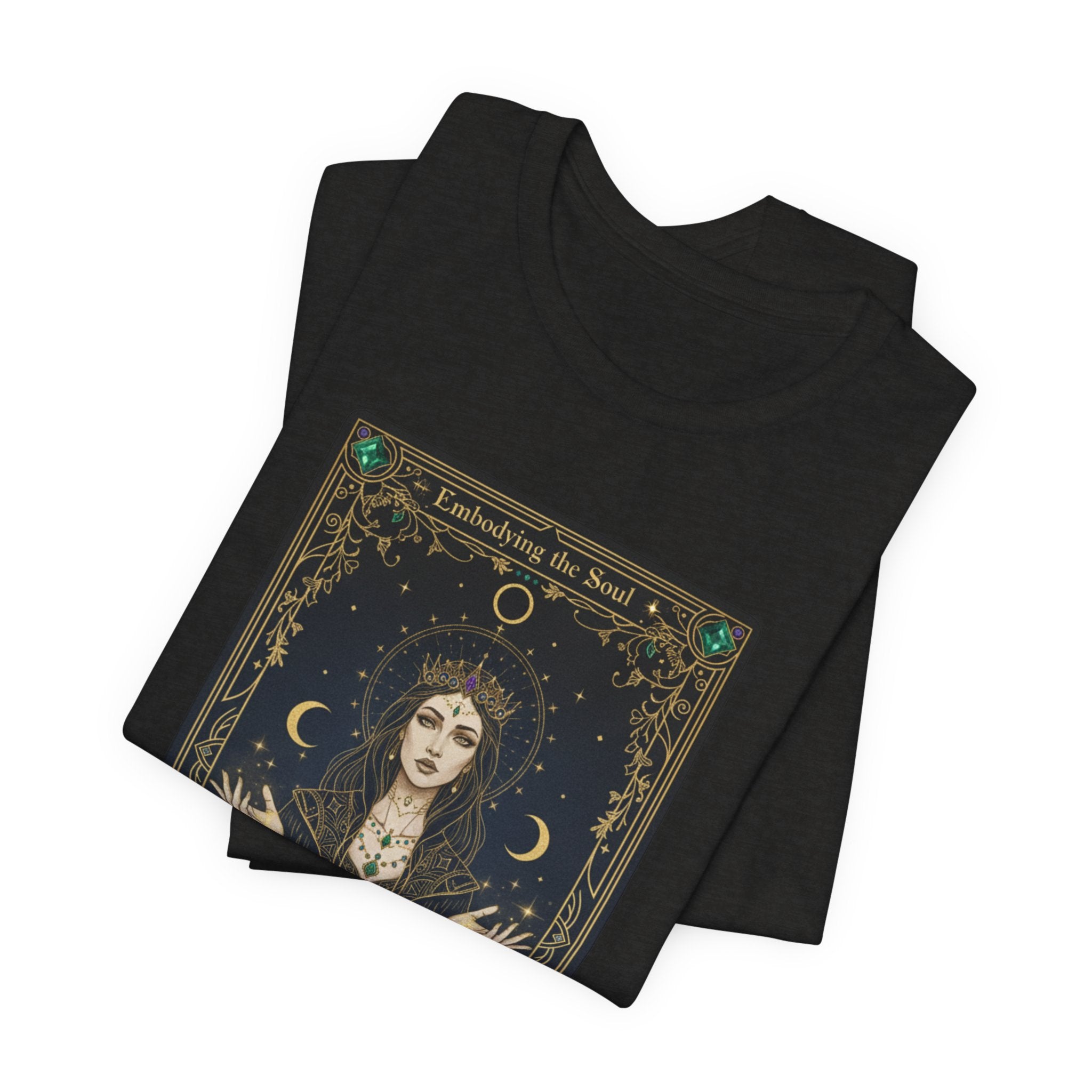 Moon Priestess Tarot Card T-Shirt | modern tarot apparel, classic tarot style