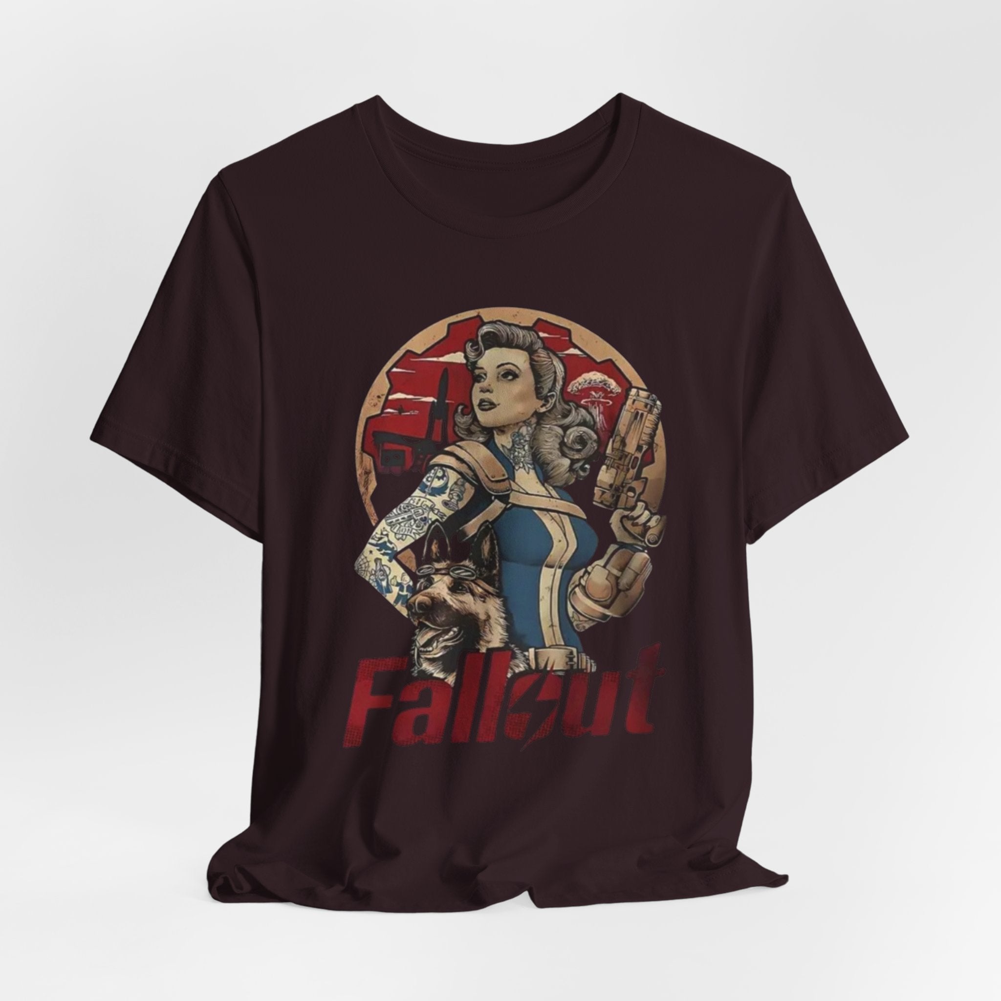 Fallout Pin-Up T‑Shirt — Vintage Vault Girl Retro Video Game Tee